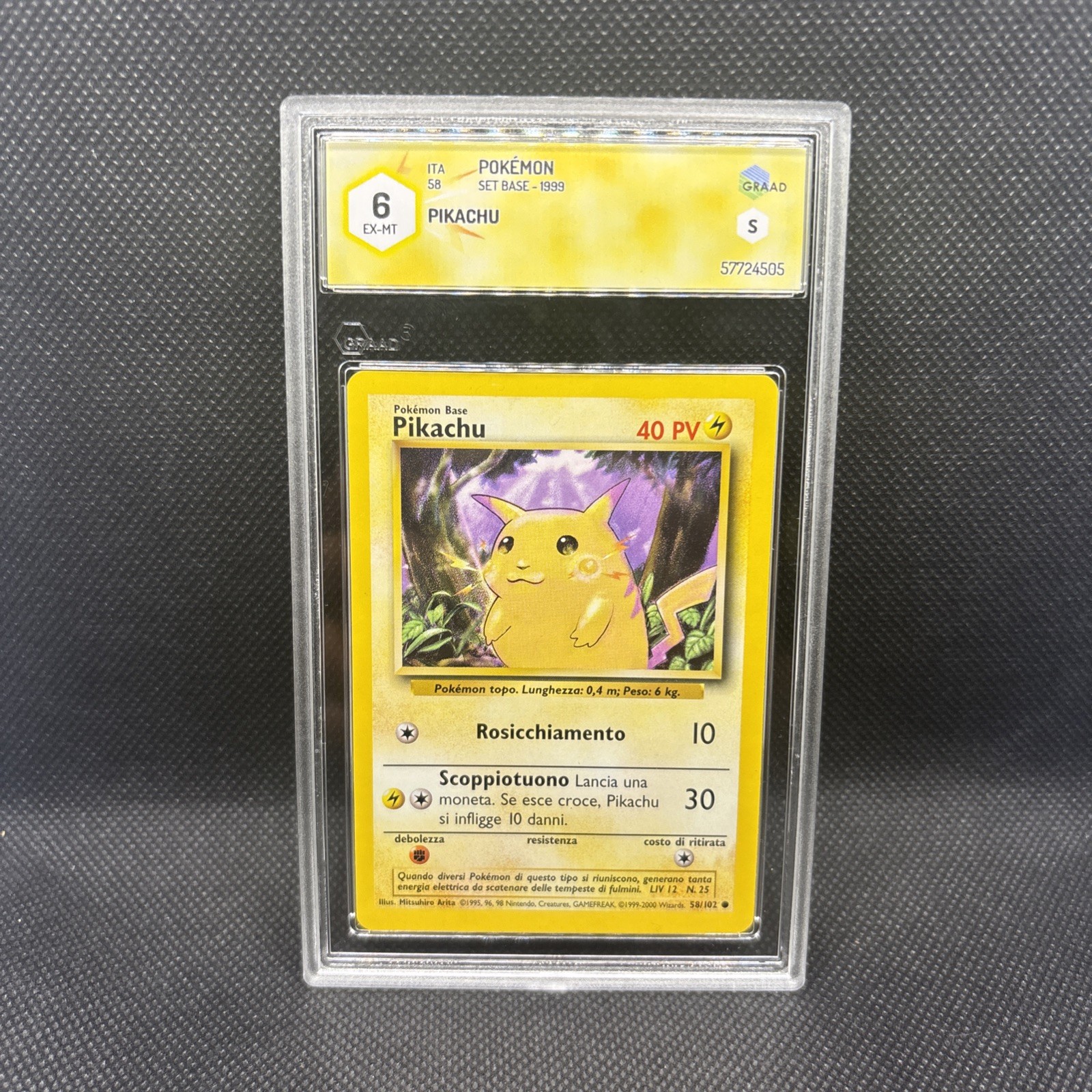 Pokemon Pikachu 58/102 Set Base  ITA Graad 6