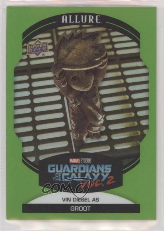 Upper Deck 2022 Marvel Allure Green Quartz 37/99 come Groot Vin Diesel #57 4et