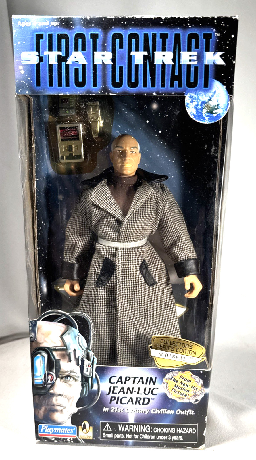 Star Trek Captain Jean‑Luc Picard First Contact 9" Action Figure Playmates 1996