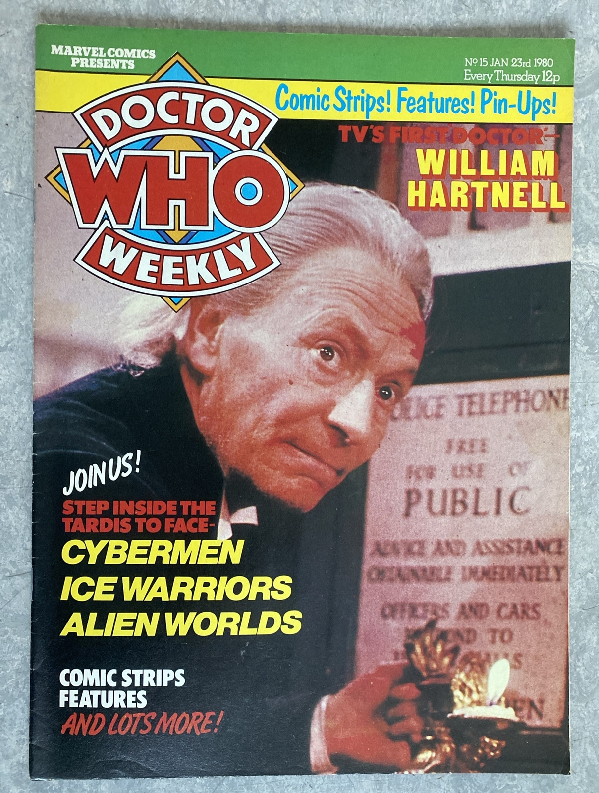 Doctor Who Weekly No 15 January 23rd 1980 Hartnell Cover VGC
