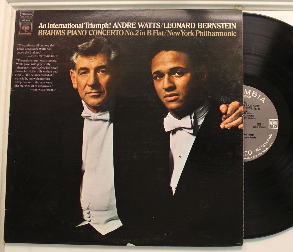 Andre Watts, Leonard Bernstein, New York Philharmonic Lp Brahms: Concerto No.2 I