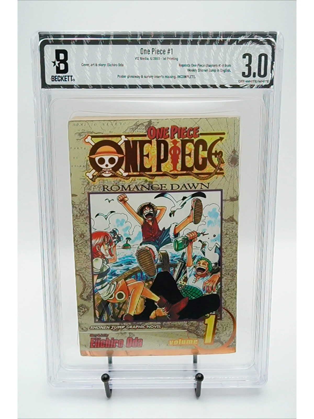 One Piece Vol. 1 BGS 3 manga inglese prima stampa
