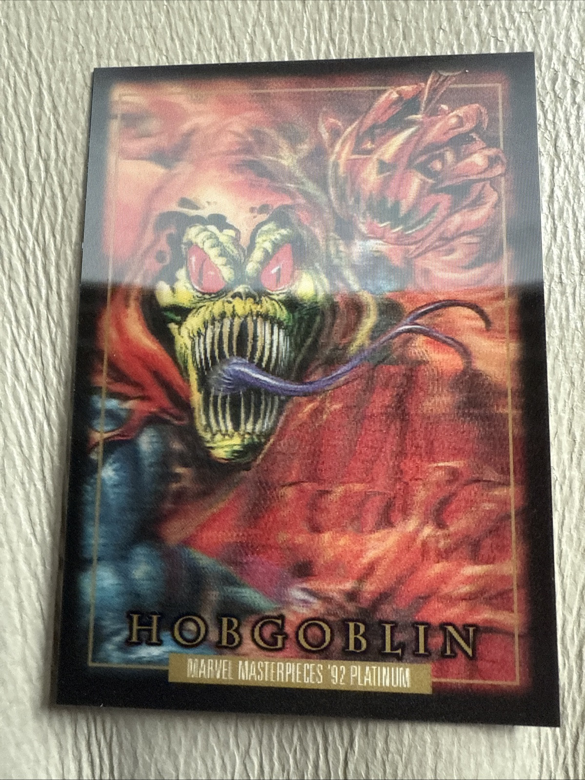 2024 Skybox Marvel Masterpieces ‘92 Platinum LENTICULAR parallel HOBGOBLIN #33