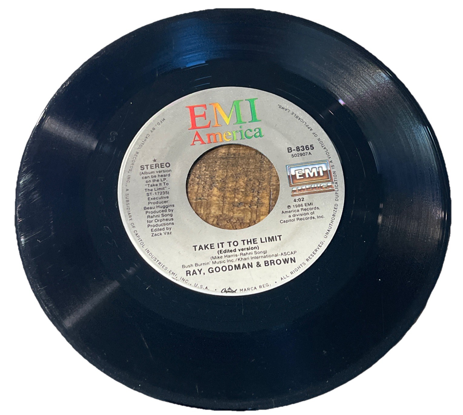 Promo! Ray, Goodman & Brown: Take It To The Limit / Edit, 45 RPM 8365 1986