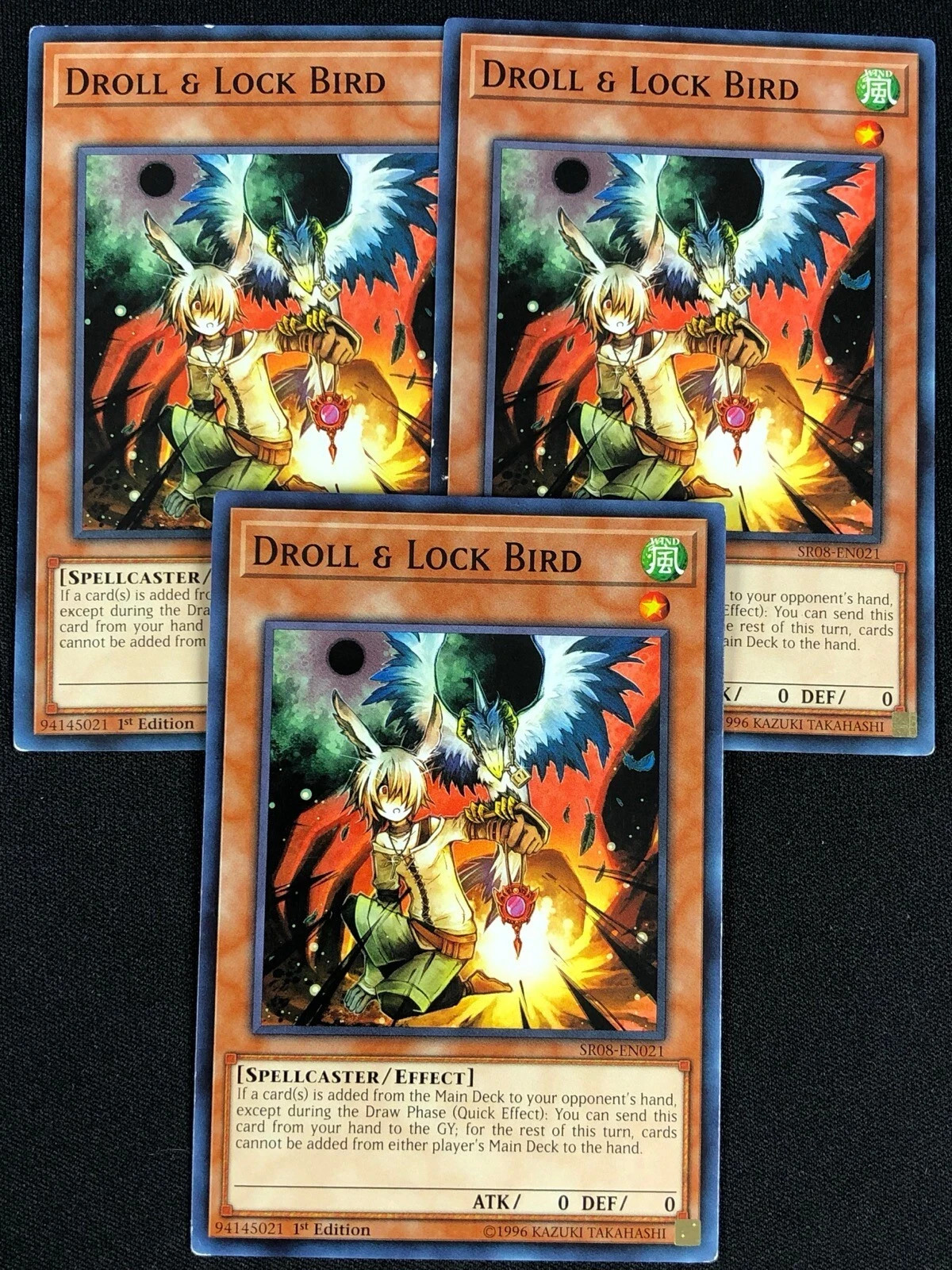 3 x DROLL & LOCK BIRD L26D-ENS19 /LAVD-ENO01 Common yugioh