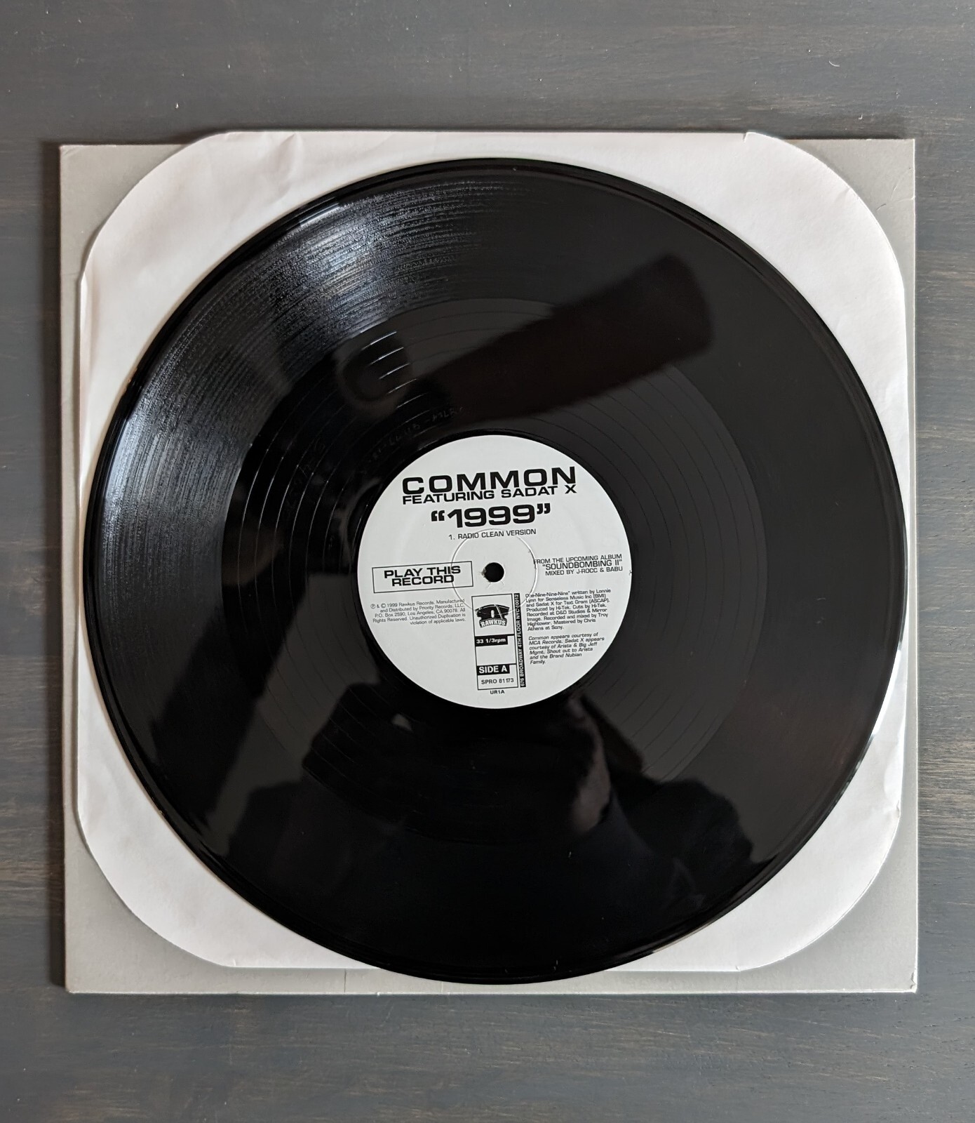 Common 1999 ft/Sadat X Prod. Hi Tek 12" Vinyl Single Promo Rawkus Hip-Hop Rap