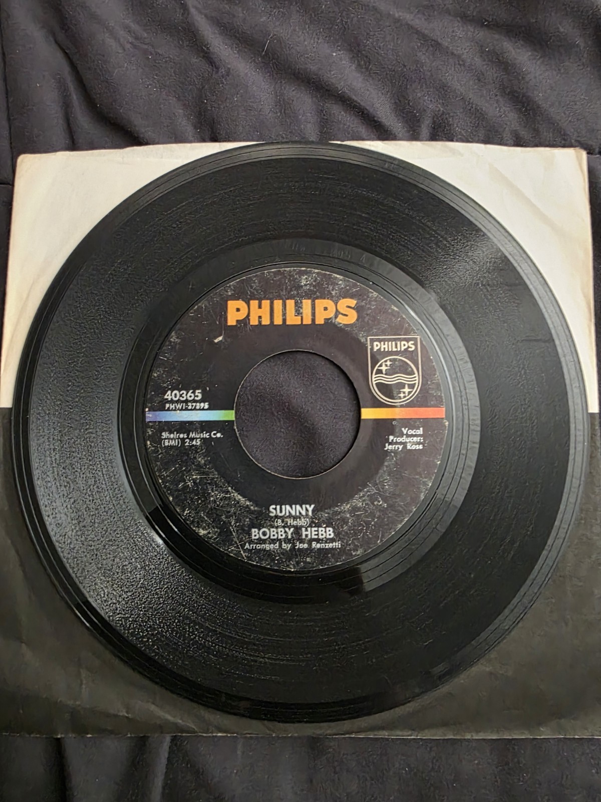 BOBBY HEBB - SUNNY / BREAD 45 RECORD