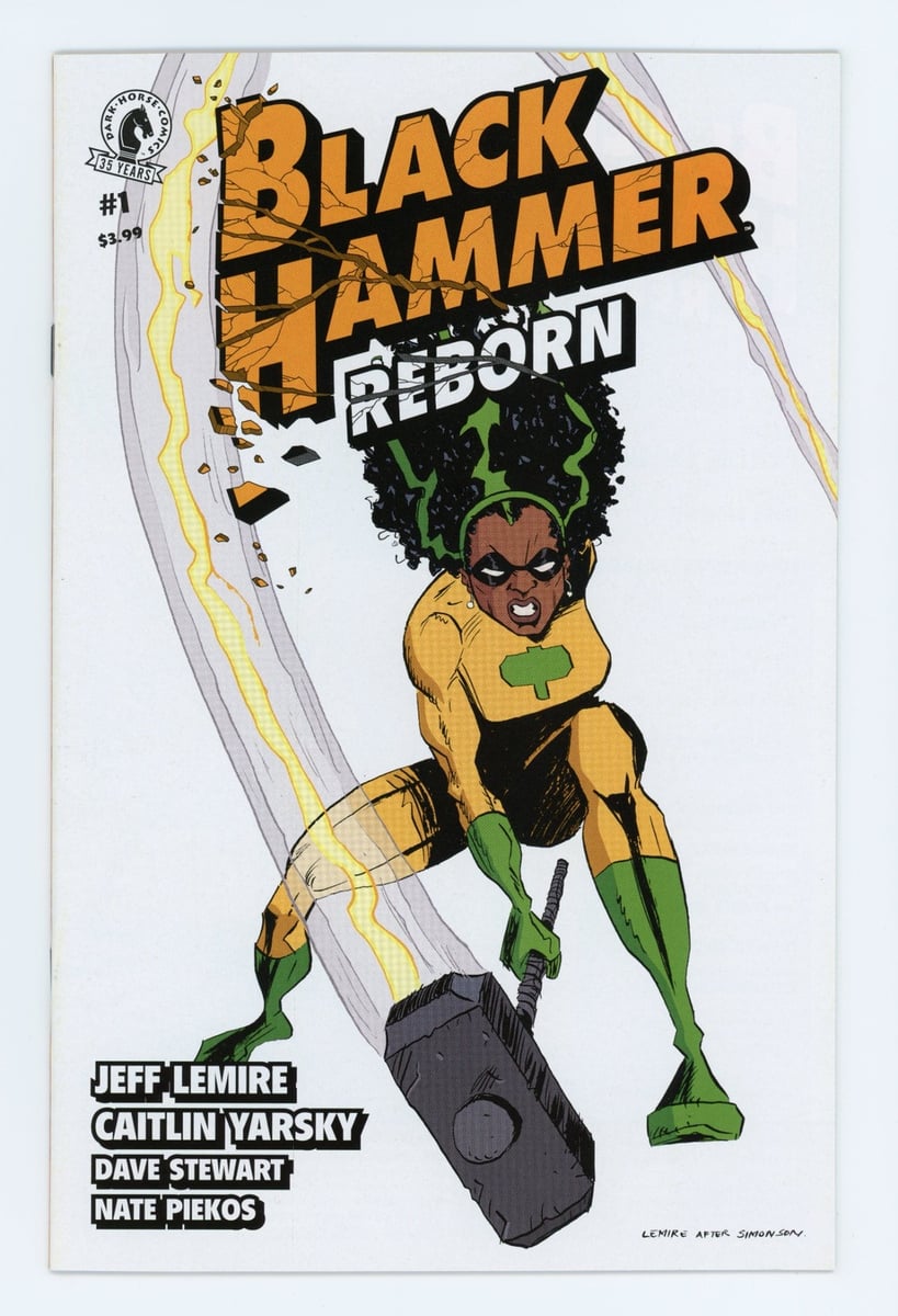 Black Hammer: Reborn #1 quasi nuovo + variante Lemire 2018 fumetti Dark Horse