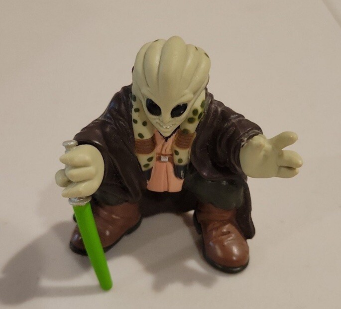 Star Wars Galactic Heroes: Kit Fisto Jedi Knight Modellino 2004 Minifigure