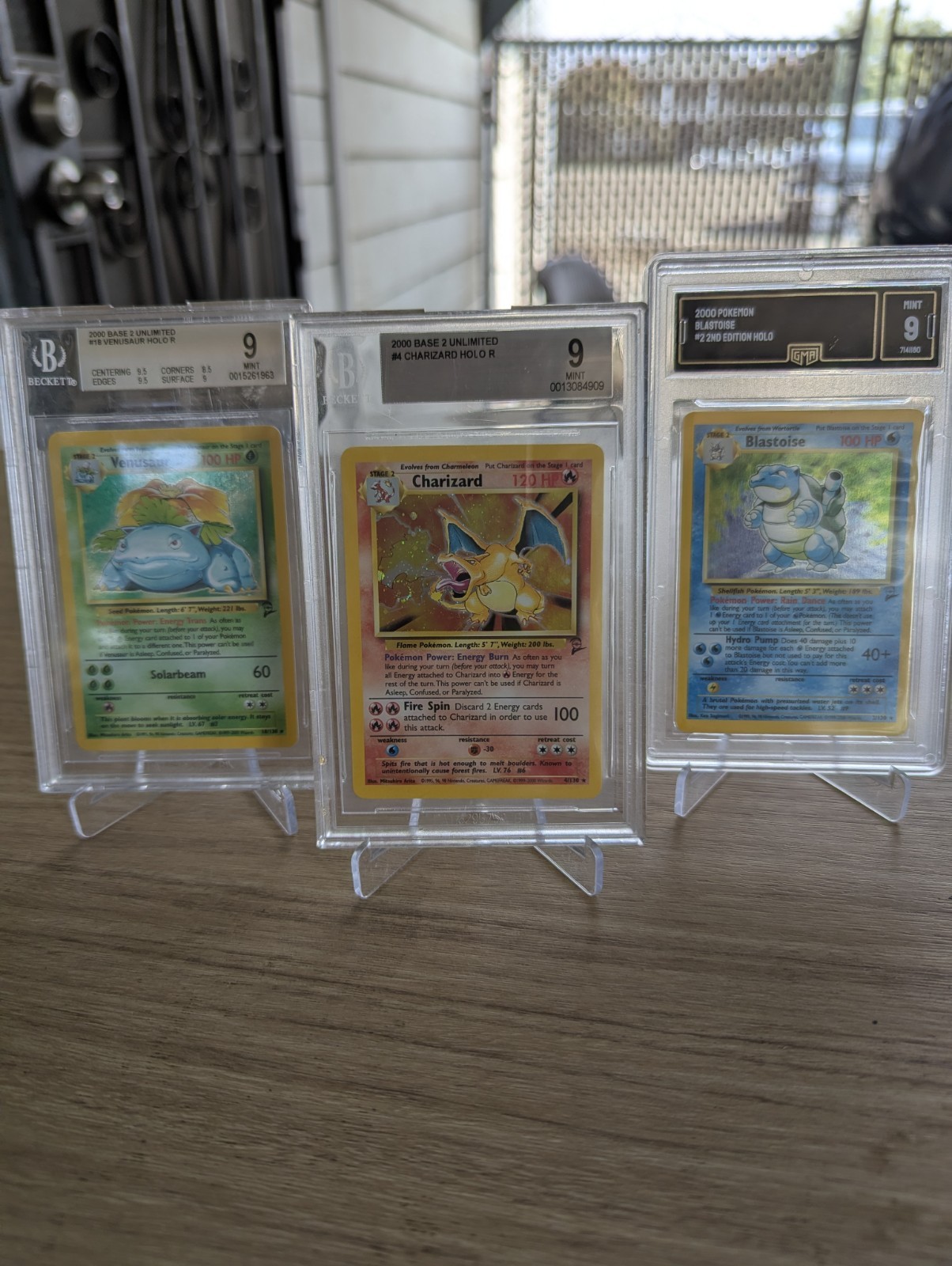 Pokémon TCG Base Set 2000 Graded Lot Charizard/Blastoise/Venusour🔥💦🍀3X SWIRL!