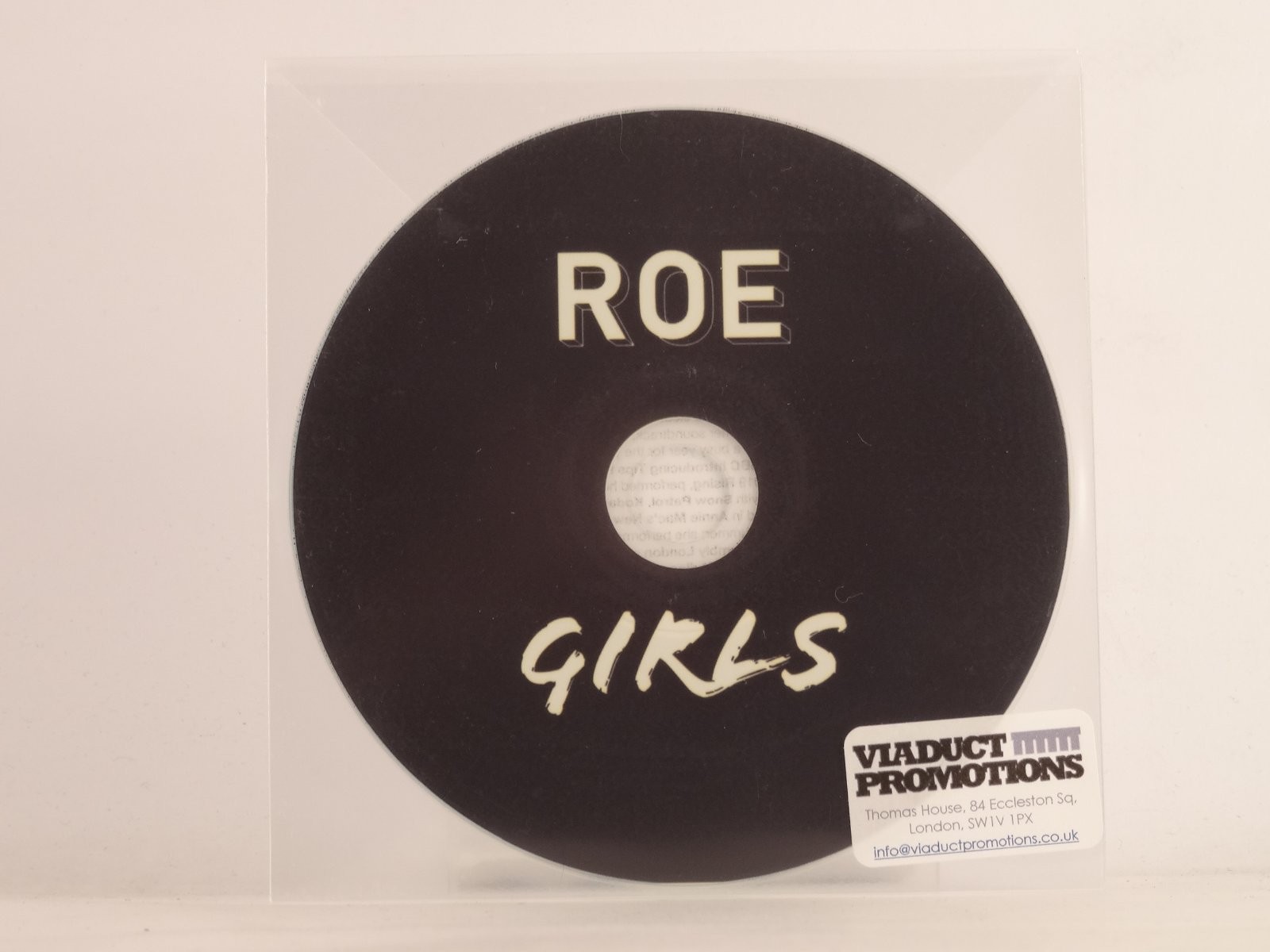 ROE GIRLS (K81) 1 Track Promo CD Single plus Plastic Sleeve 