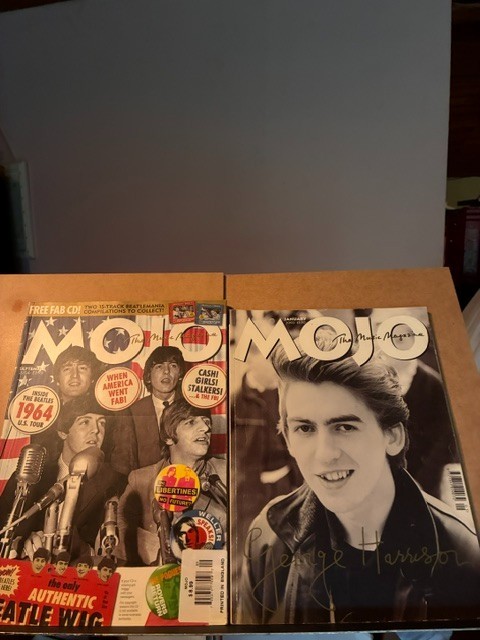 MOJO MAGAZINE LOT NEAR MINT 2 DIFFERENT MAGS,,BEATLES ,,,HARRISON,, NEAR MINT