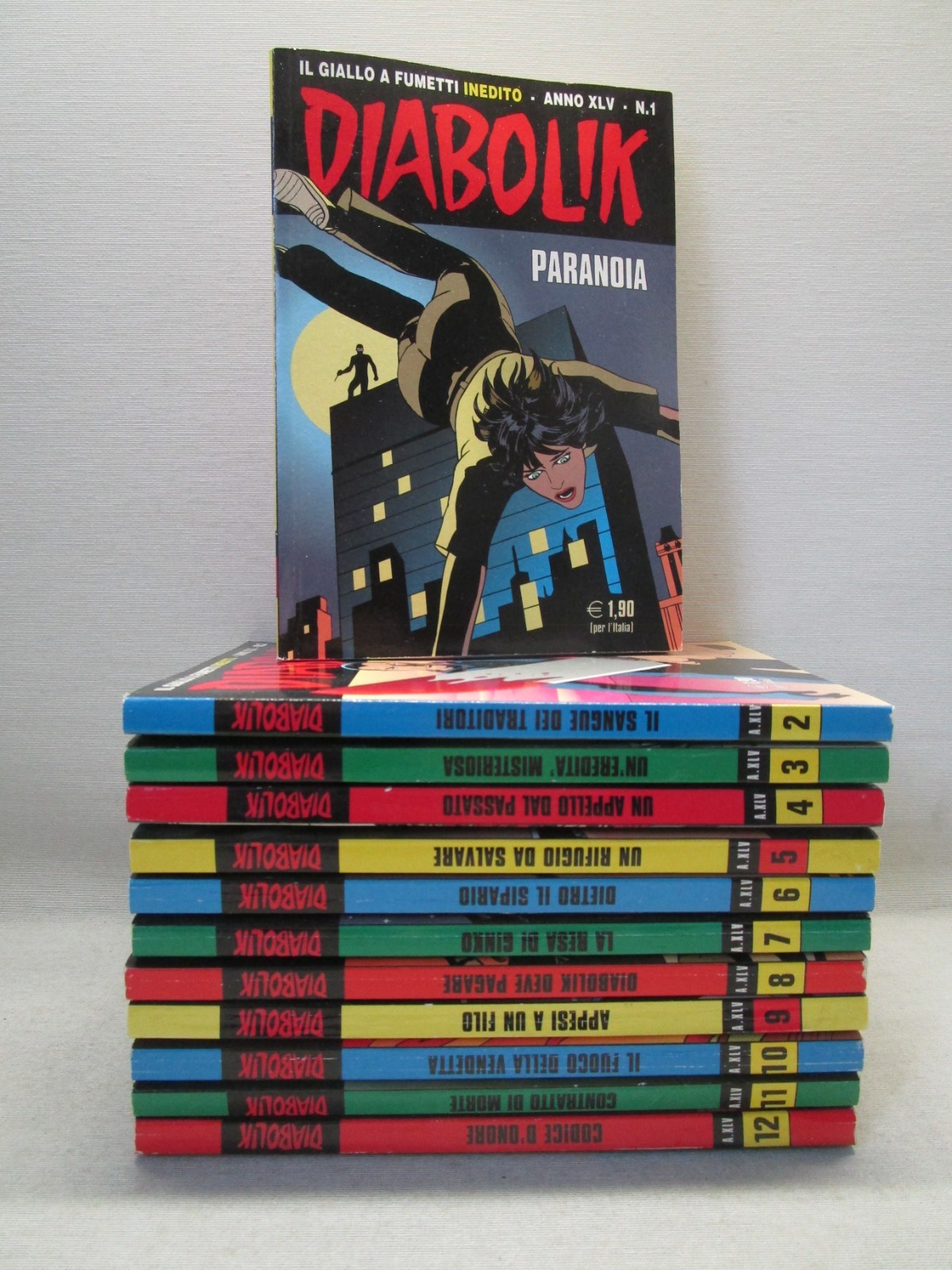 DIABOLIK ANNO 45-XLV (2006)-COMPLETA 1/12 - EDICOLA - NUMERO 8 CON CARTOLINE