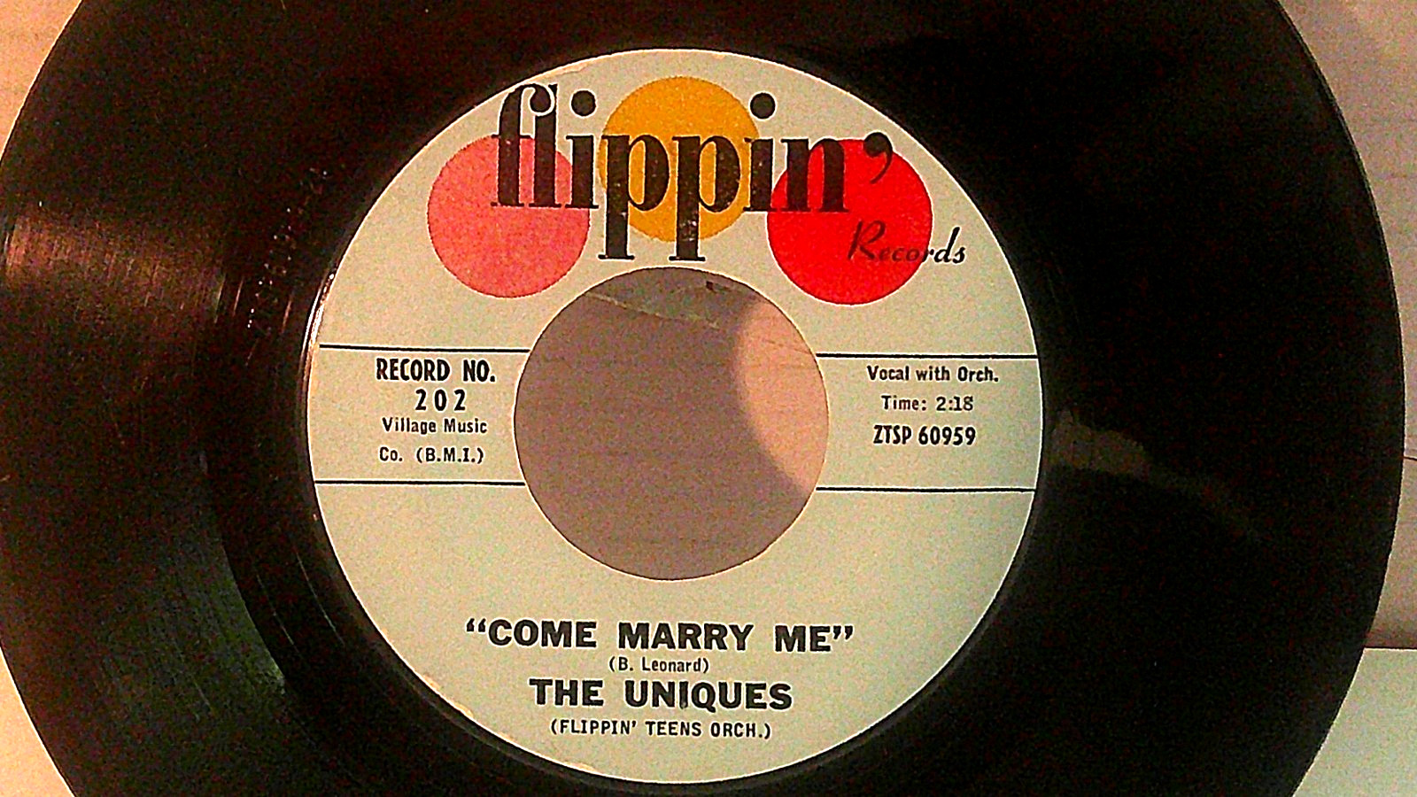 The Classics,Flippin' 202,"Do You Remember"US,7"45,1959 doo wop,Stamped #s, Mint