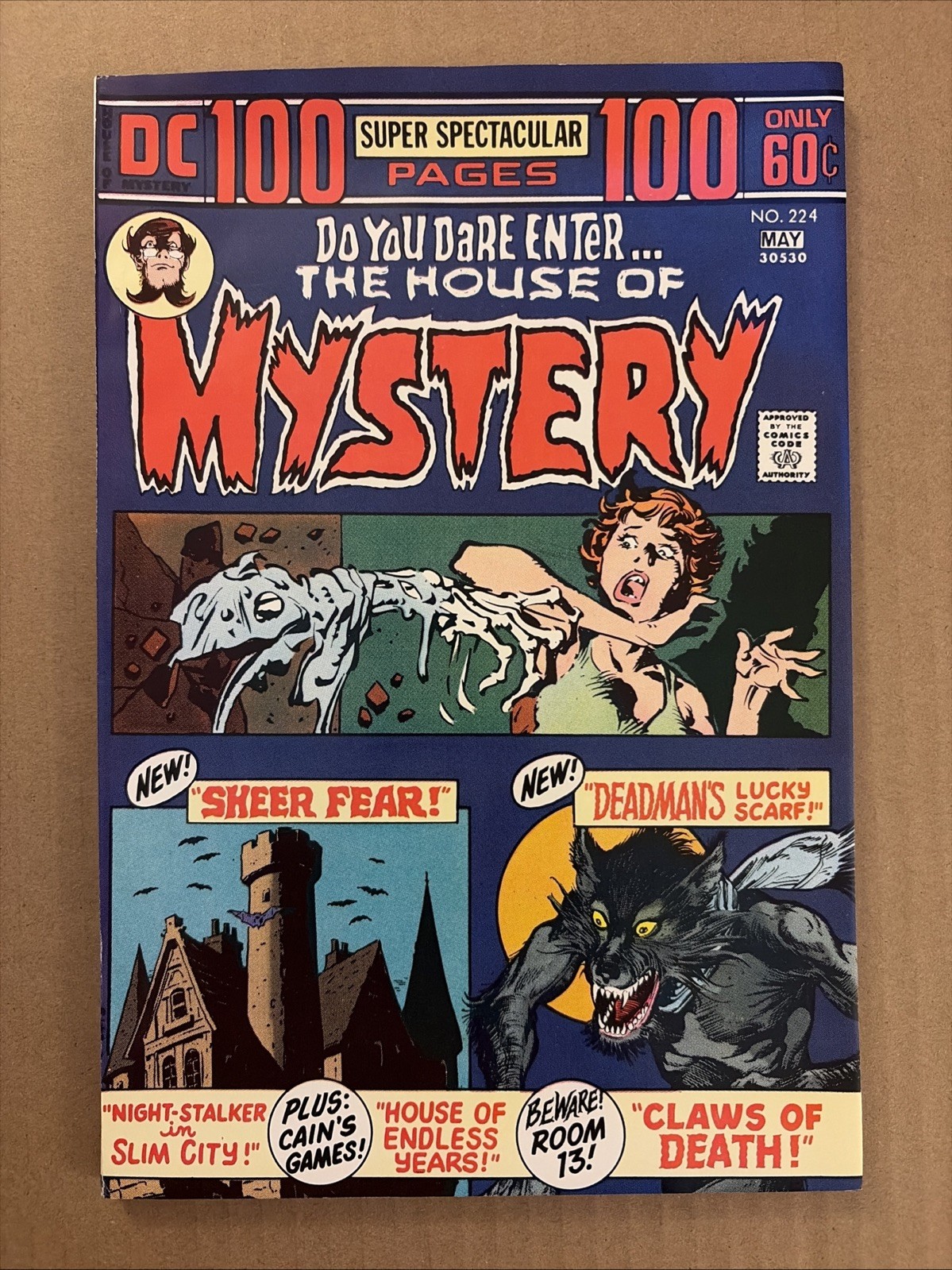 * (NM) HOUSE OF MYSTERY #224 WP 1974 Bernie Wrightson CAIN 100 pagine *