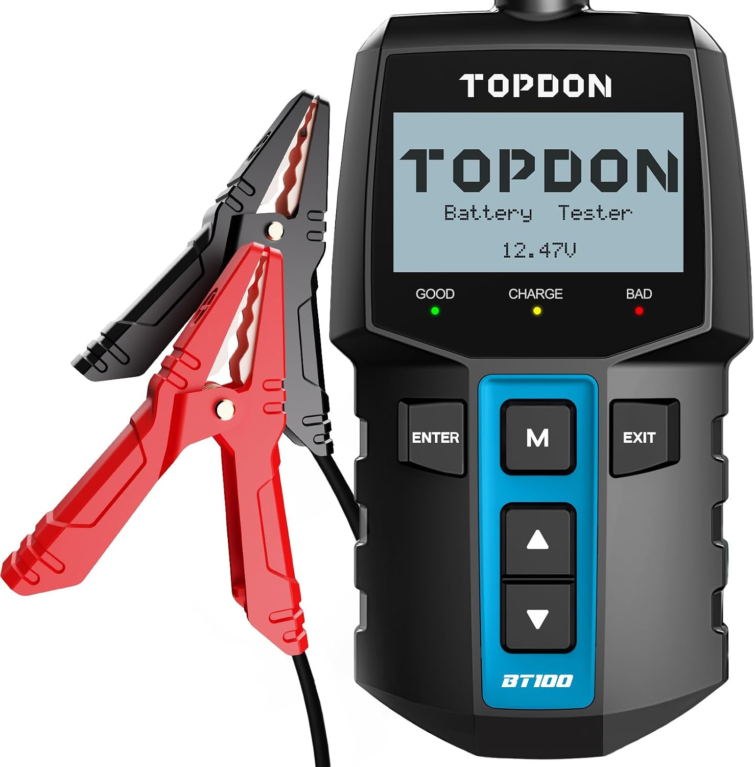 Tester Batteria Auto BT100, 12 V 100-2000 CCA Tester Batterie Sistema Di Ricaric