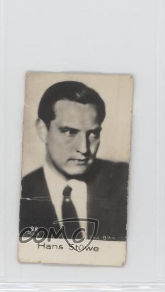 1930s Cloetta Orn Cacao Film Stars Hans Stuwe #98 1p1