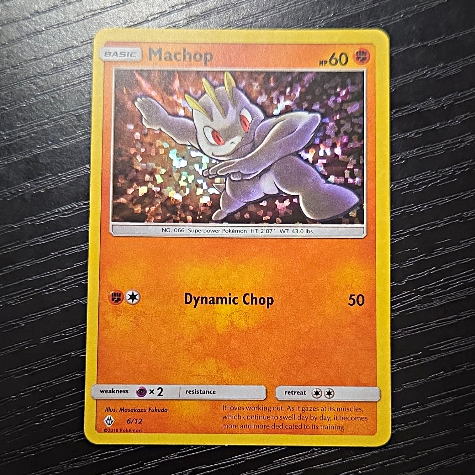 Carta Promo Pokemon TCG Machop McDonald's 2018 Holo 6/12 60 HP Eng DMG