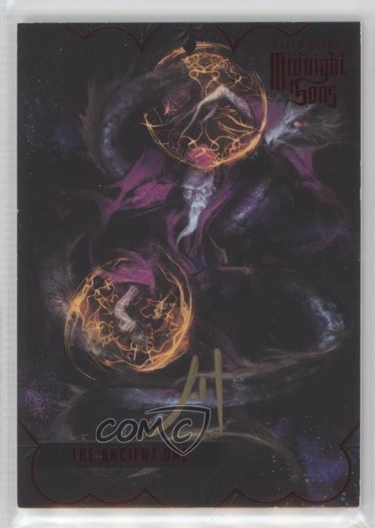 2023 Fleer Ultra Midnight Sons Red /100 Ancient One di Andre Meister #3 Auto 7ec