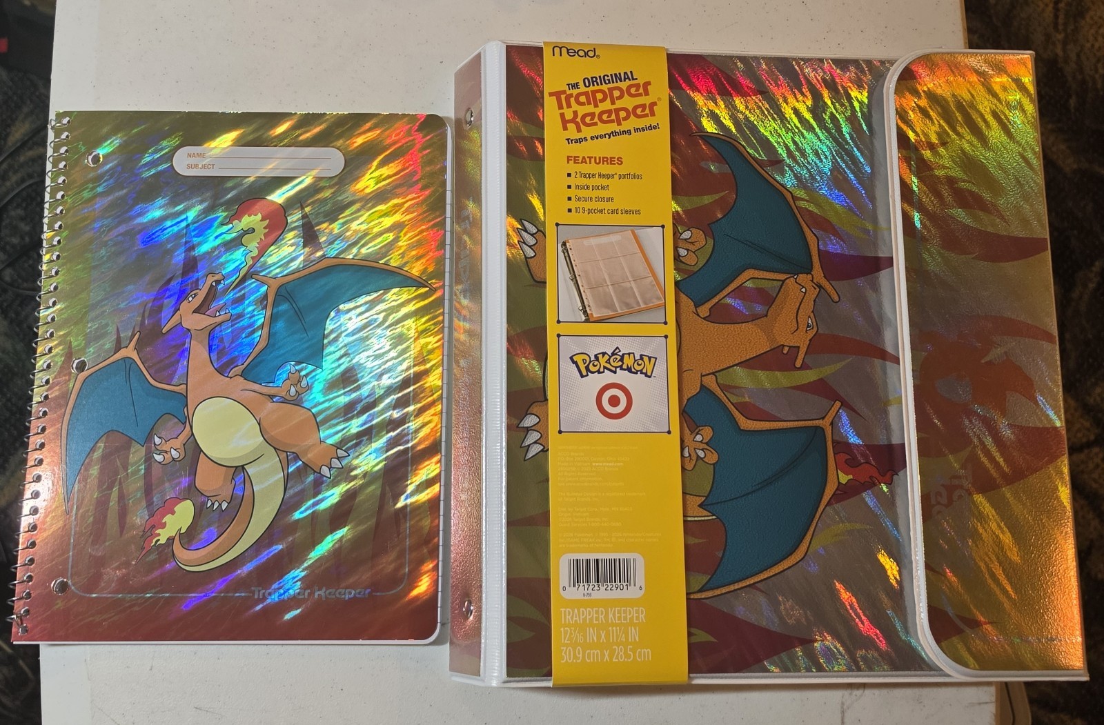 ​Pokémon x Bersaglio Esclusivo Charizard Trapper Custode Raccoglitore e Notebook Set Combo