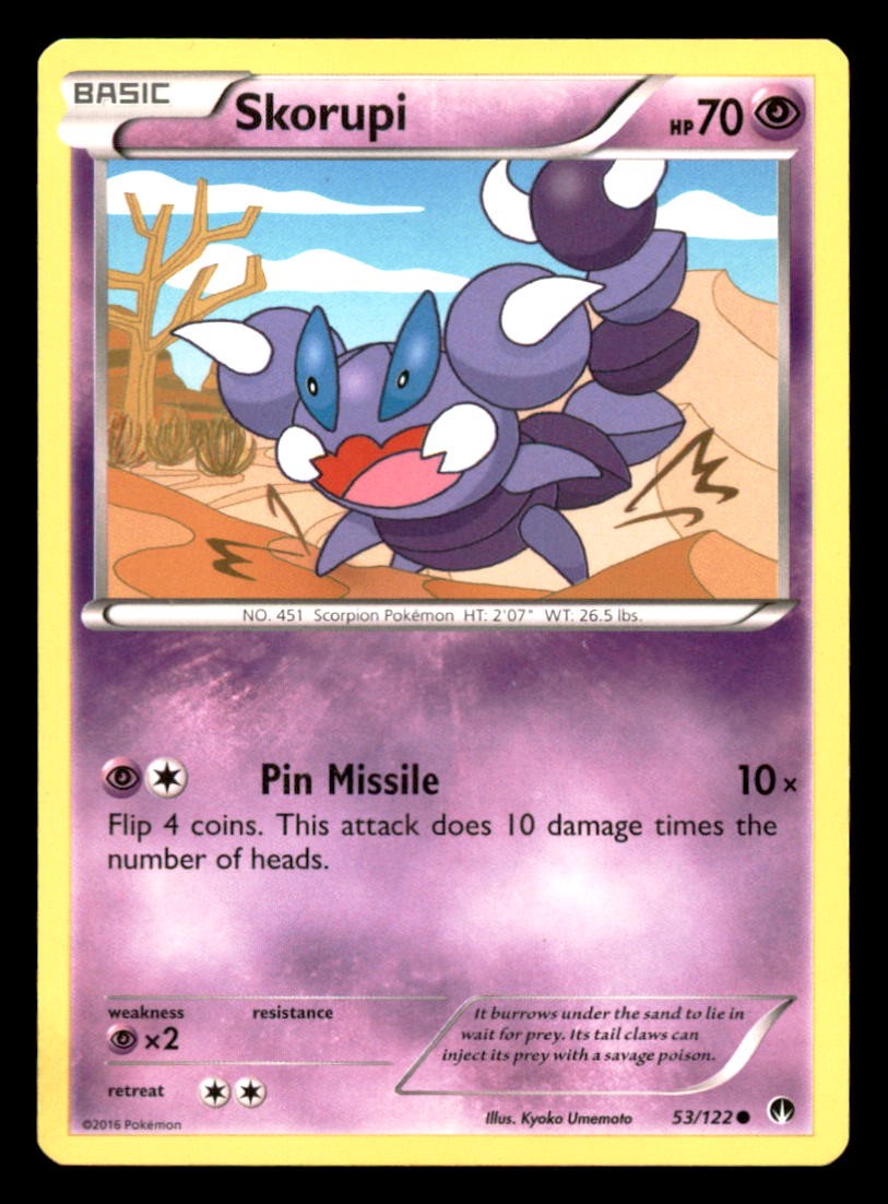 SKORUPI 53/122 POKEMON BREAKPOINT LP