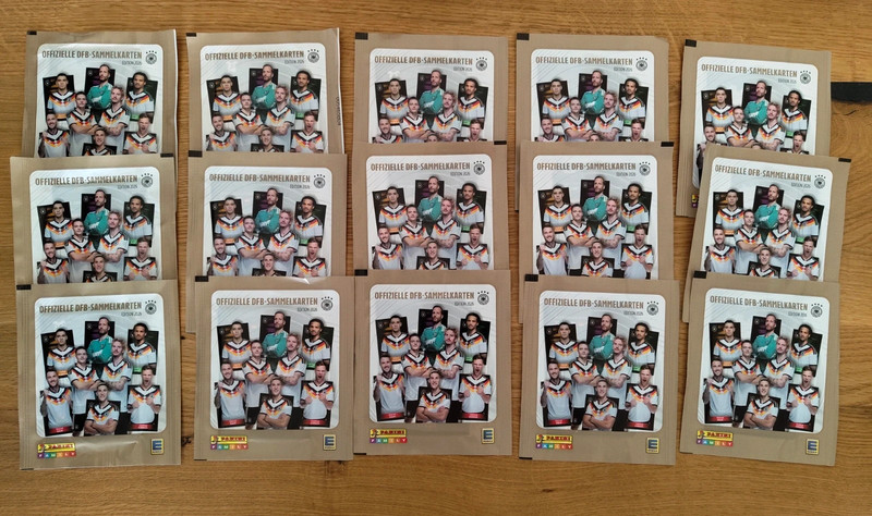 15x Packs Edeka DFB WM 2026 Sammelkarten Panini Neu Ungeöffnet