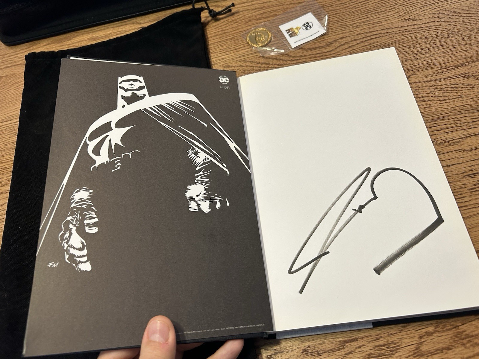 Batman Il ritorno del Cavaliere Oscuro Firmato Autografo Frank Miller Lucca 2016