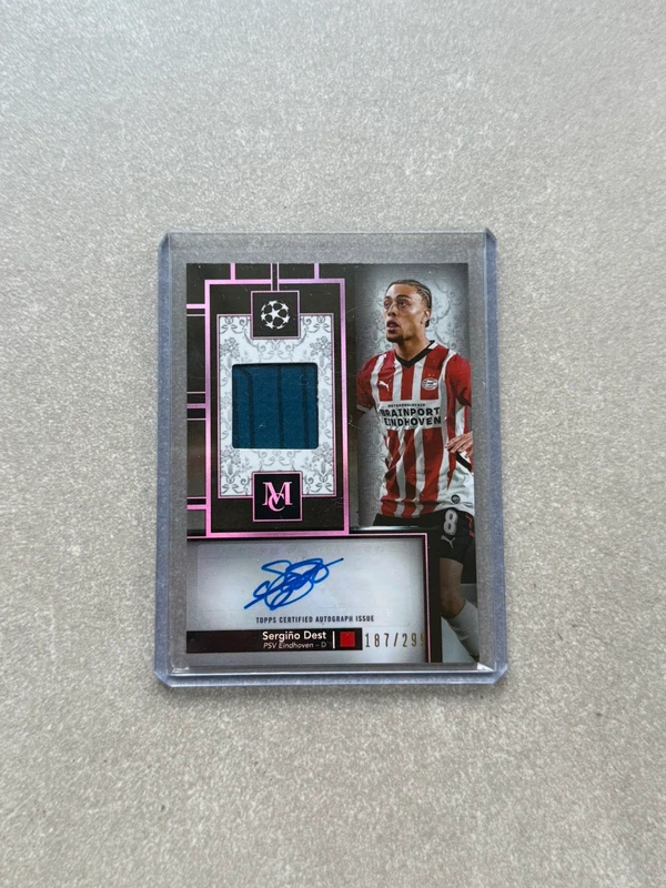 Sergino Dest /299 Match Worn Patch Autograph