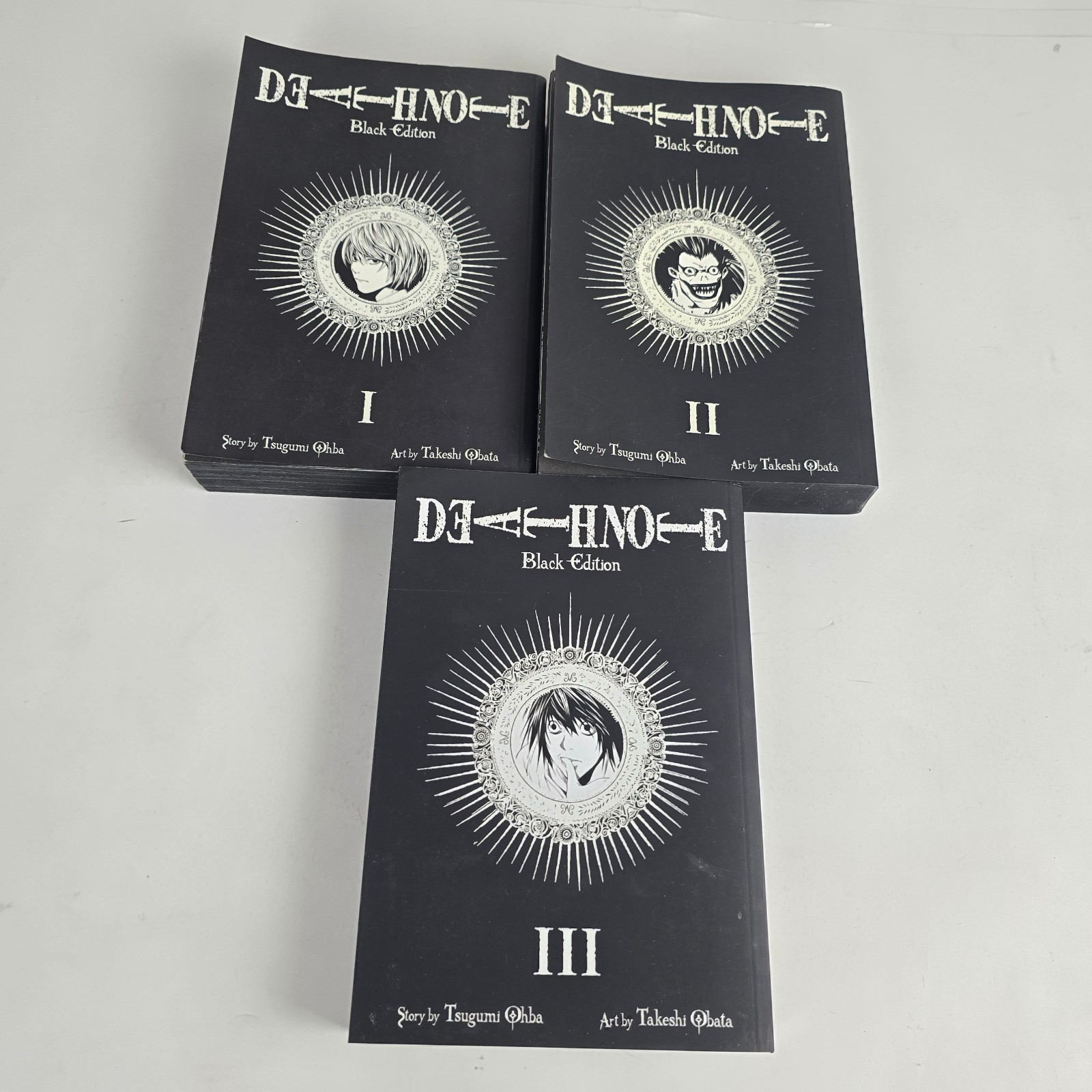 Lotto Death Note Edizione Nera Vol. 1-3 LOOSE PAGE SPOT SJA Viz Media Books Manga