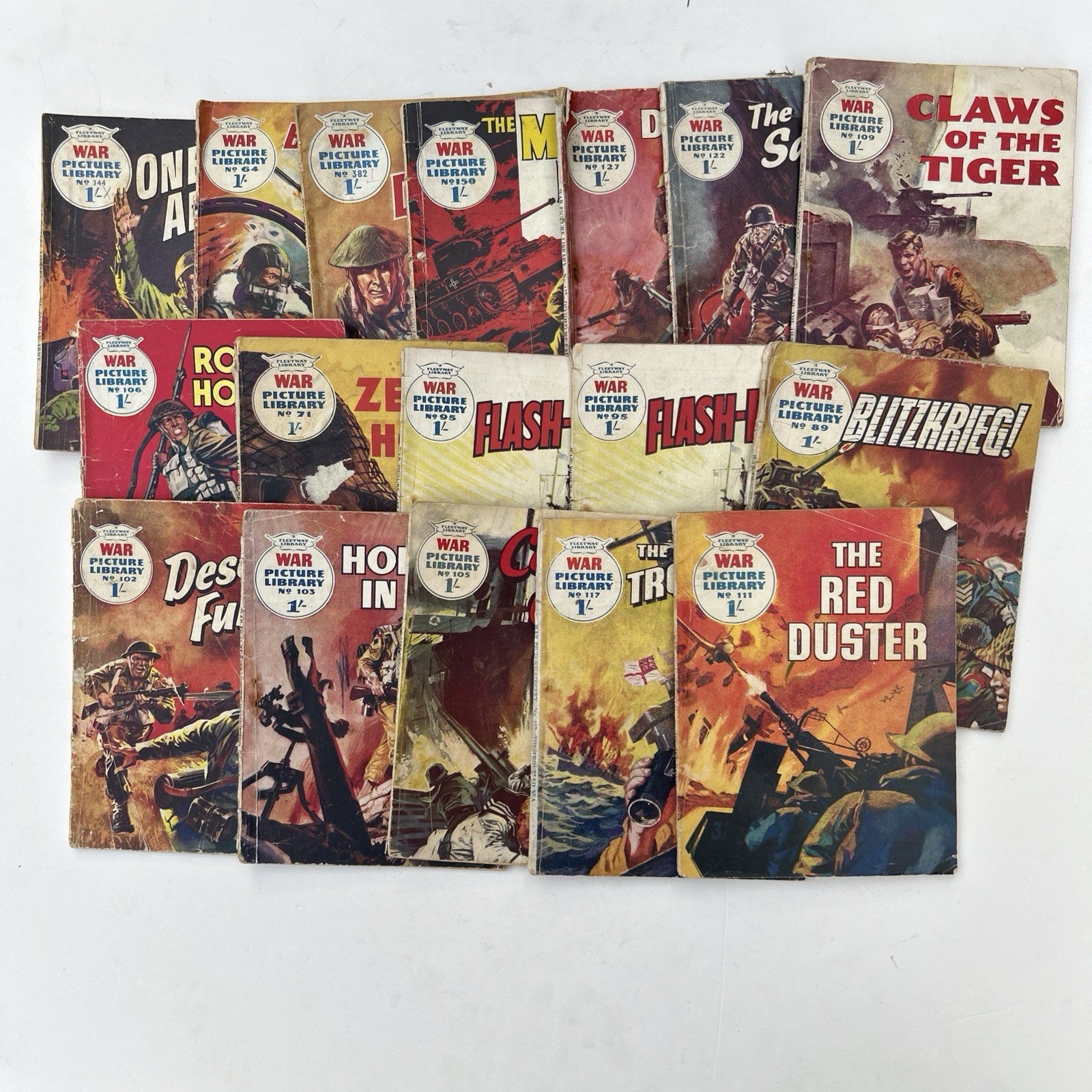 Huge Job Lot Of Old Very Early War Picture Library Comics Battle Stories