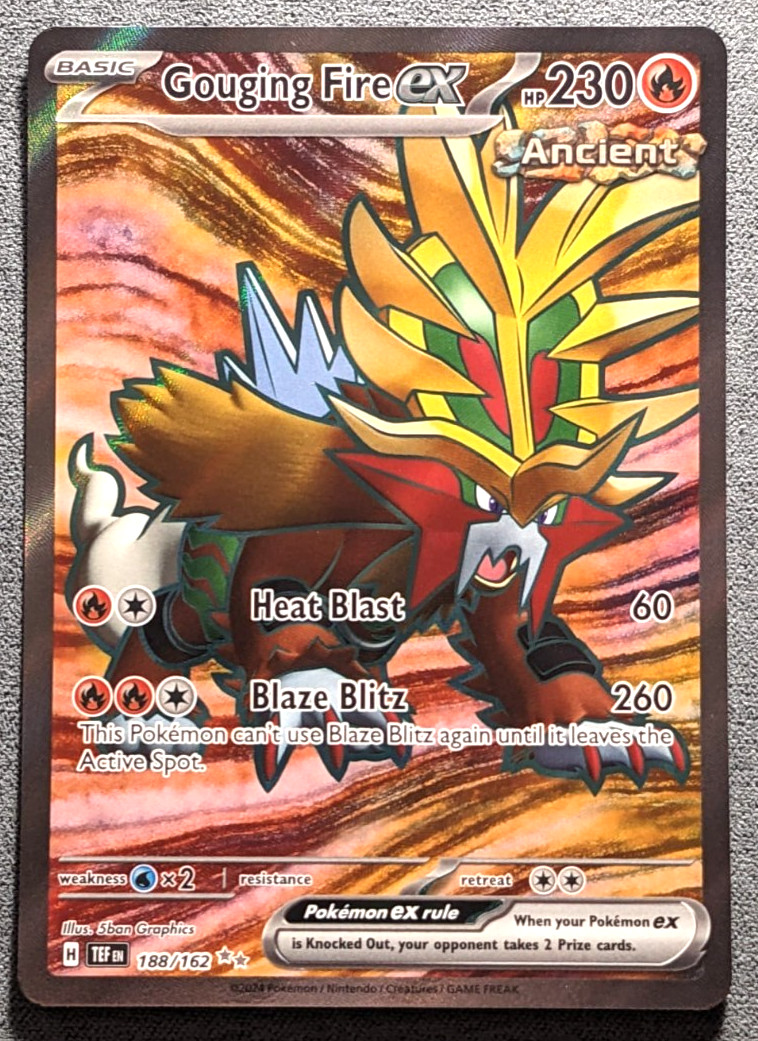 Pokemon English - Temporal Forces - Gouging Fire ex 188/162 - NM