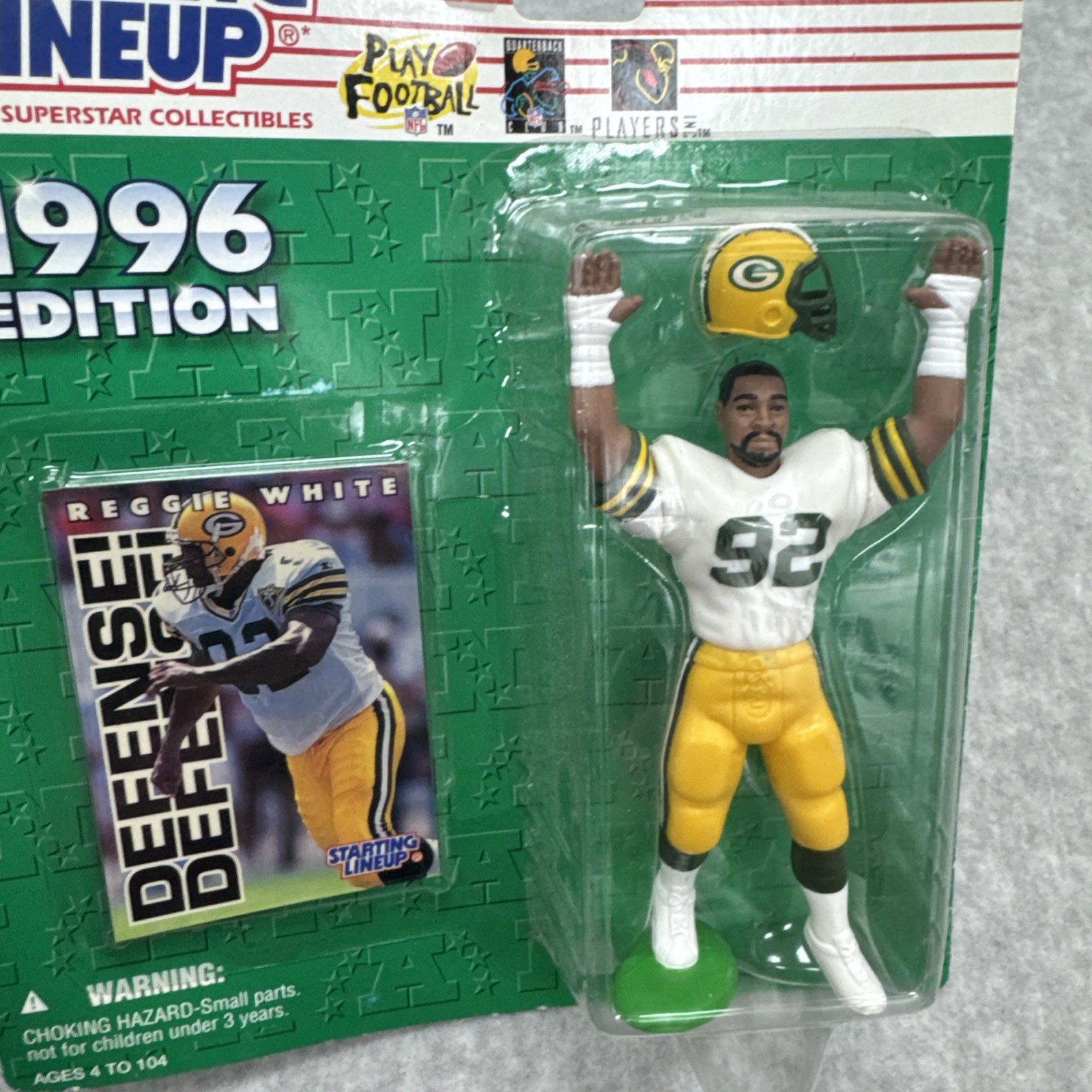 1996 STARTING LINEUP KENNER NIP REGGIE WHITE GREEN BAY PACKERS