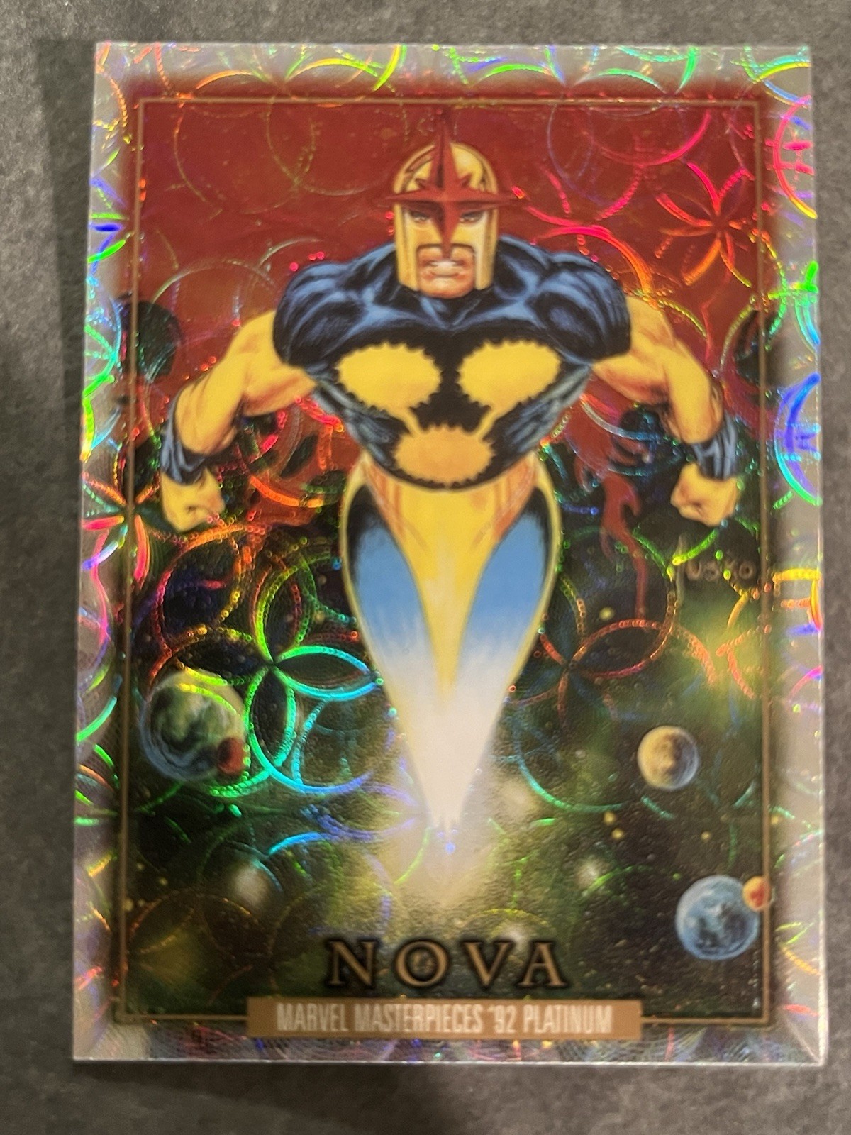 2024 Marvel Masterpieces '92 Platinum #68 NOVA Kaleidoscope Parallel SSP