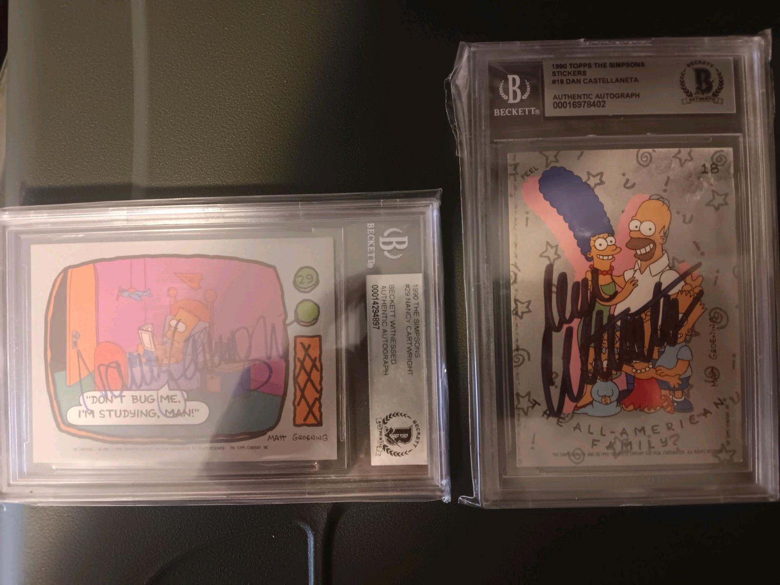 Carte Auto Simpsons (autentiche Beckett)