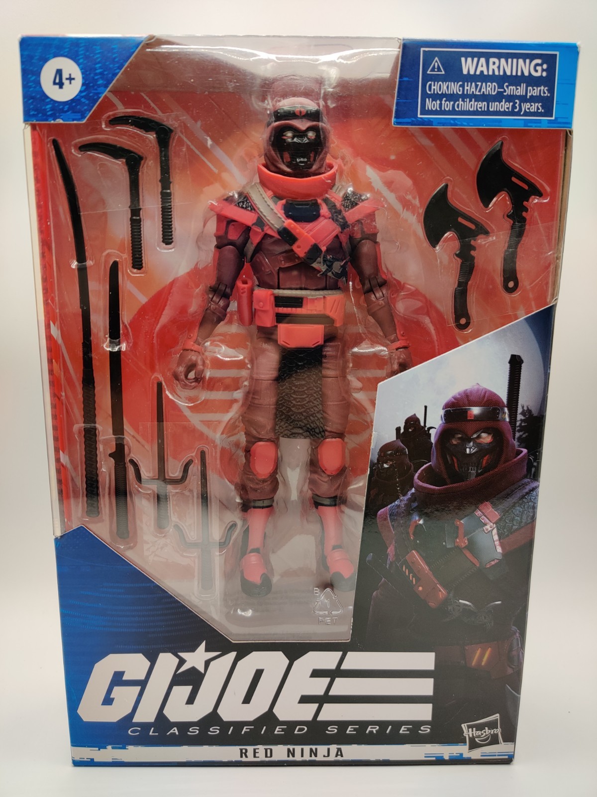 Hasbro G.I.JOE CLASSIFIED #08 Red Ninja aperto con confezione 