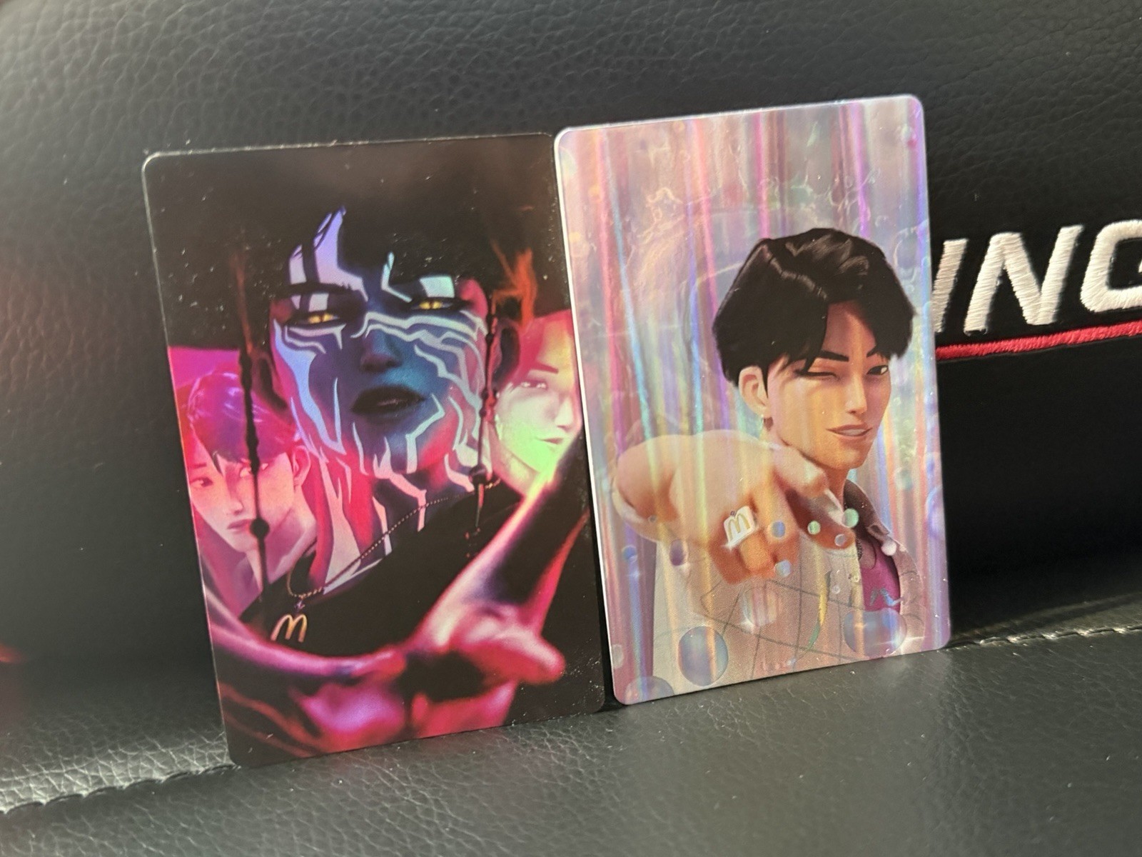 McDonalds KPop Demon Hunters Demon Jinu Holofoil & Jinu Saja Boys Cards A301