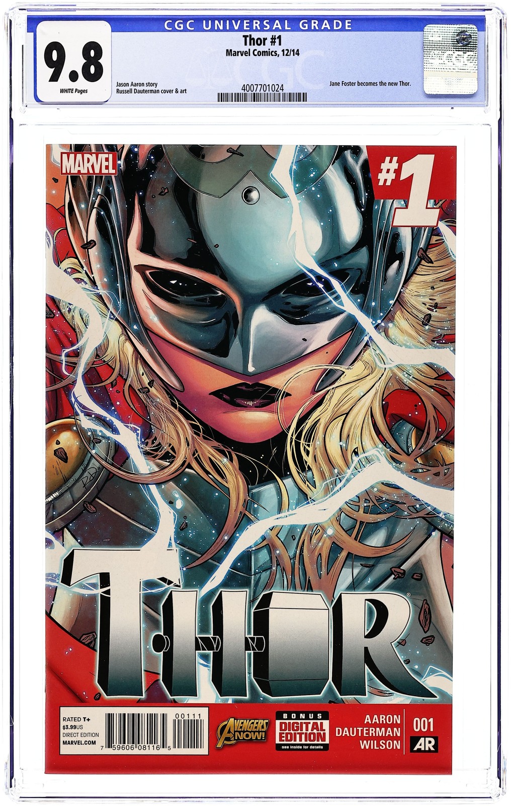 Thor 1A Dauterman CGC 9.8 2014 4007701024 Jane Foster nel ruolo di Thor