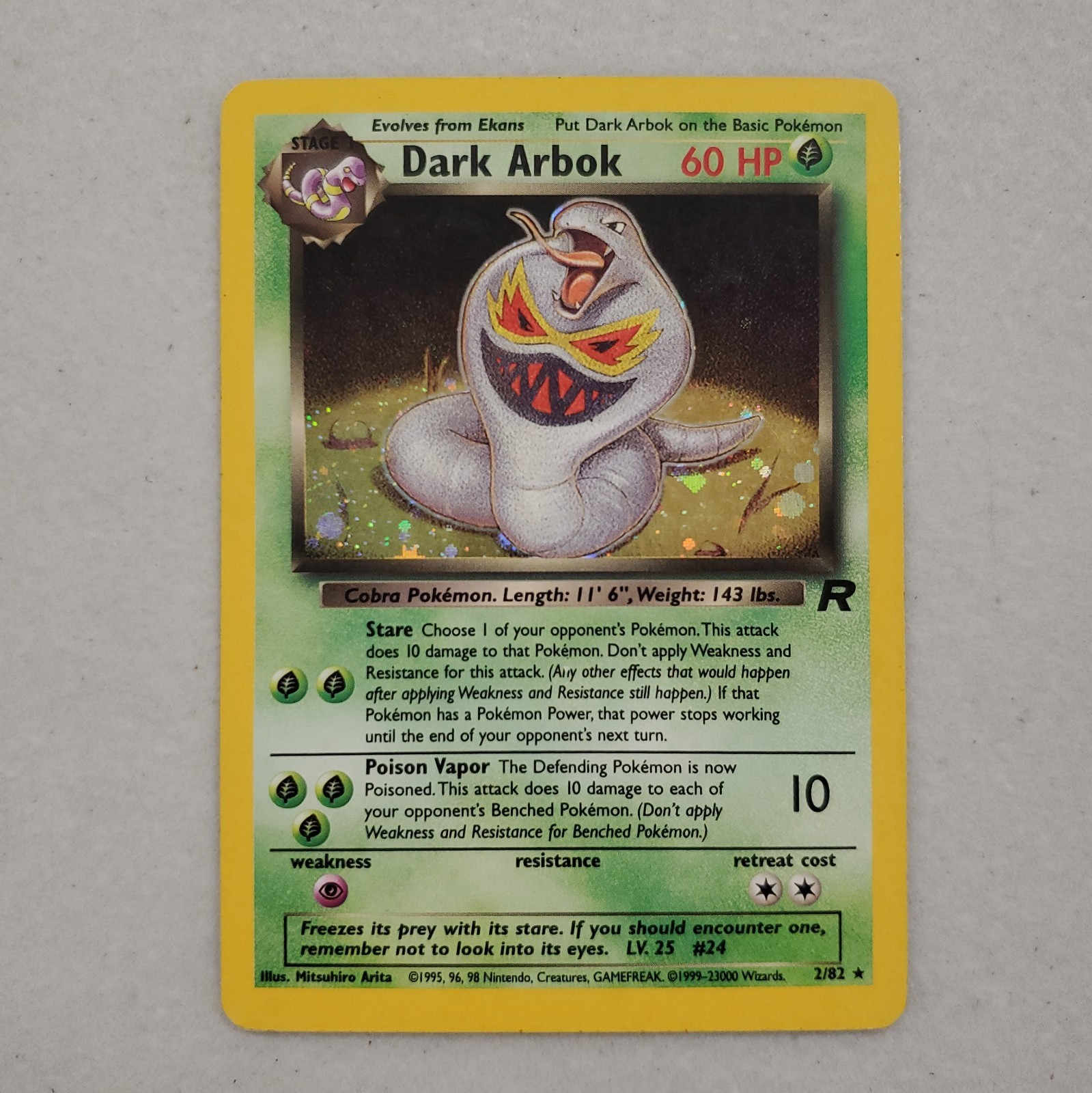 Dark Arbok 2/82 Team Rocket Holo