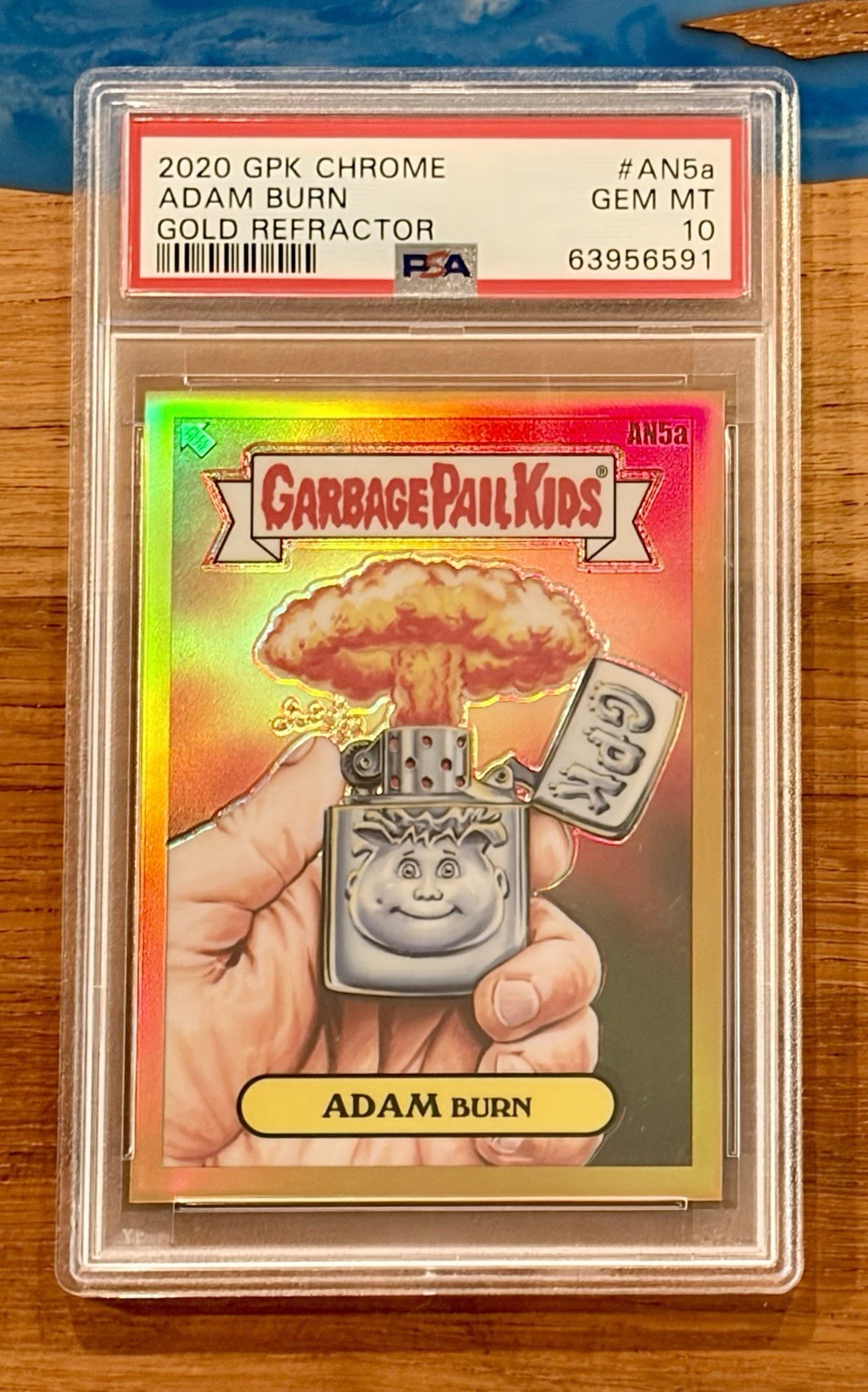 2020 GPK Chrome - Adam Burn Bomb #AN5a rifrattore oro 38/50 - PSA 10 gemme ottime condizioni