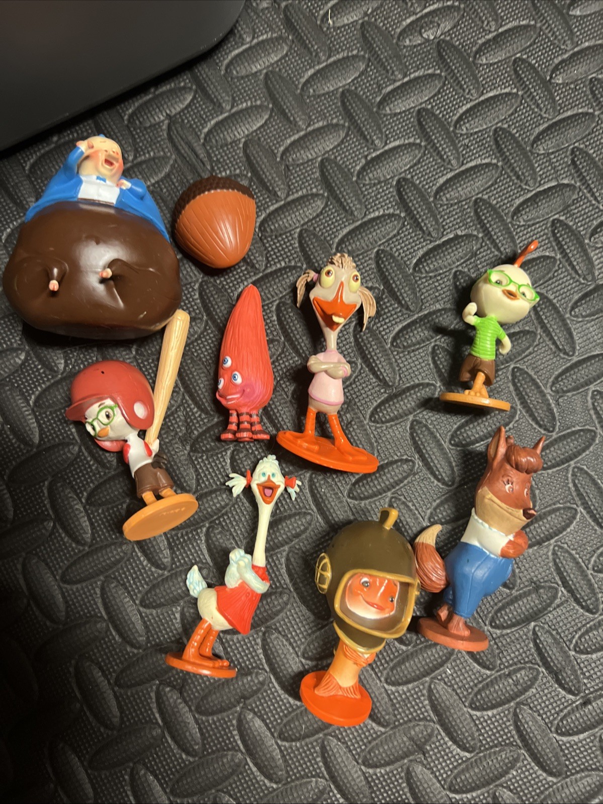 Disney Chicken Little Action Figure Lot Runt Abby Fish Out of Water Foxy Loxy