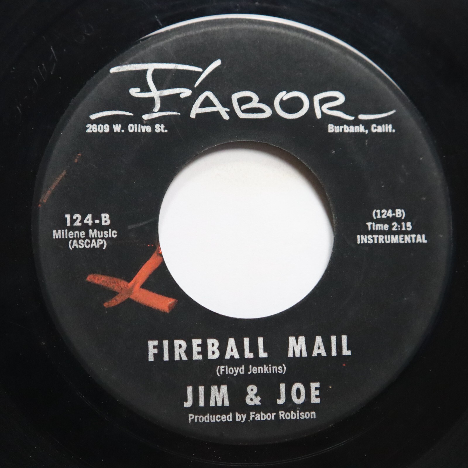 JIM & JOE Fireball Mail / Bimbo Country Rockabilly Fabor 124 7" 45 RPM Record
