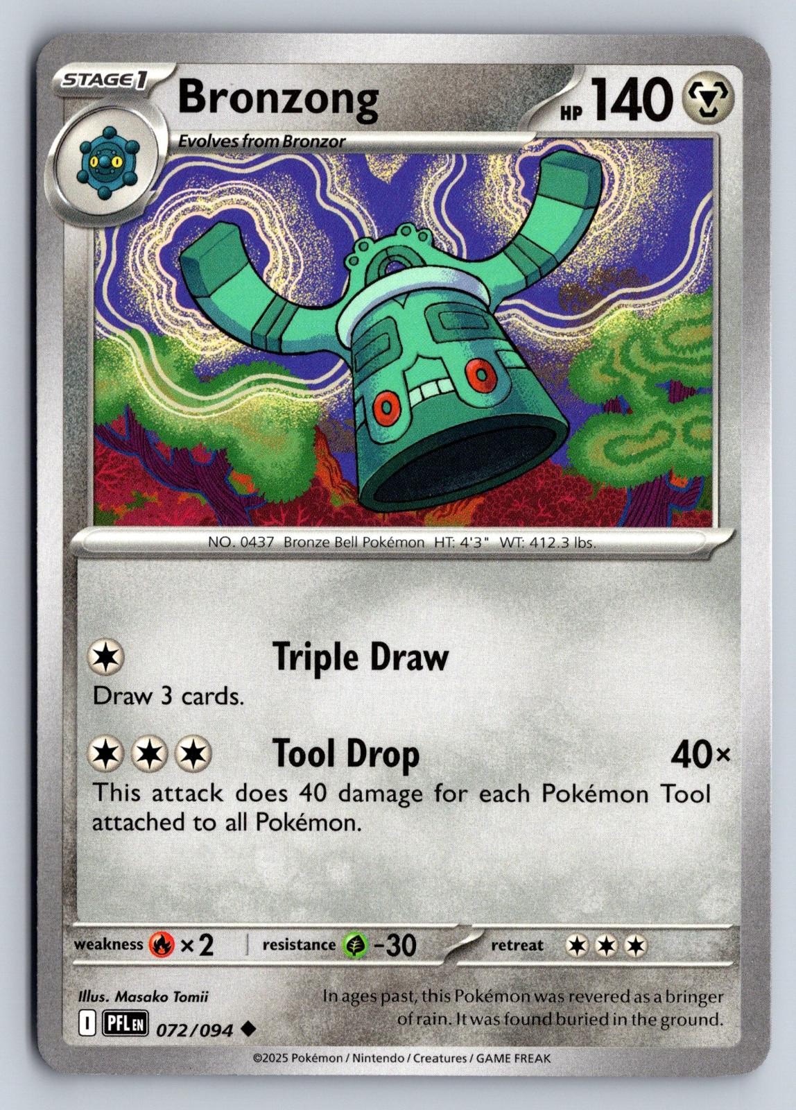 Bronzong 072/094 Fiamme Fantastiche Pokemon Tomii