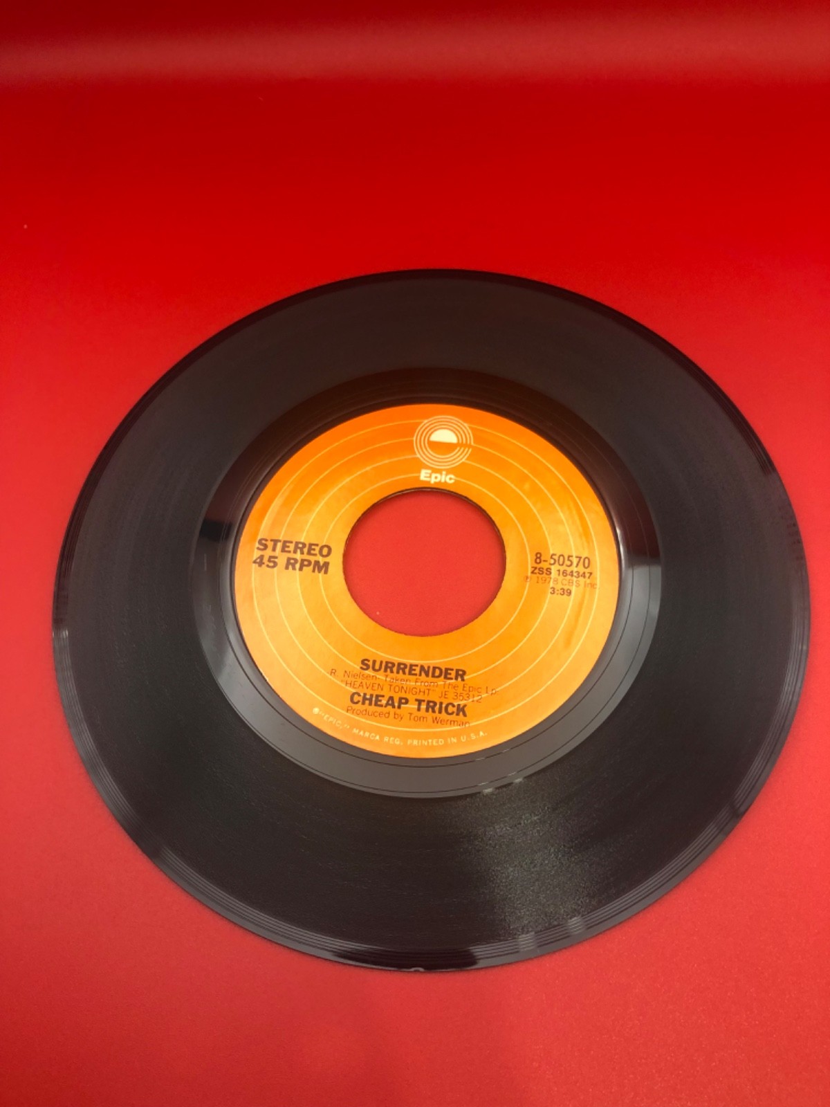Cheap Trick Surrender / Auf Wiedersehen 1978 Stereo 45rpm NM
