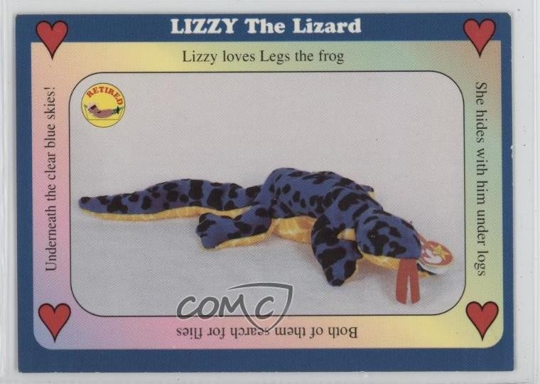 1998 West Highland Unofficial Beanie Babies Lizzy The Lizard #60 2a1