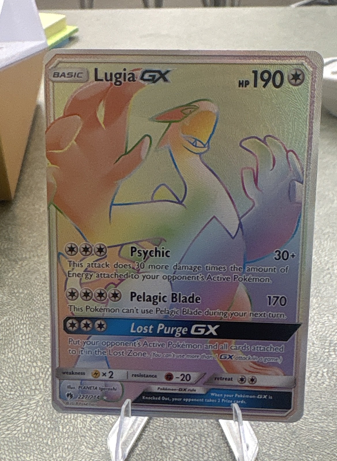 Lugia GX (Secret) 227/214 Sm-Lost Thunder Holo