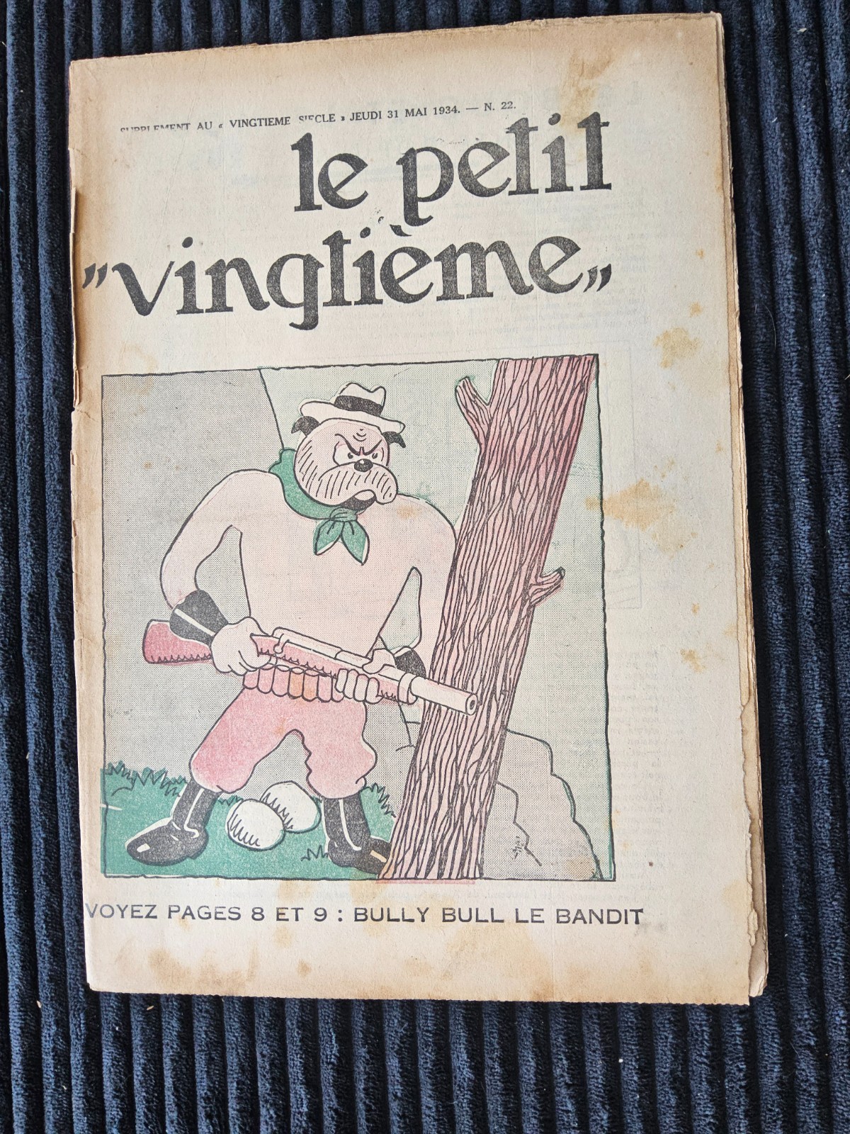 Tintin - Petit Vingtième - Numéro 22 de 1934 - Format A1