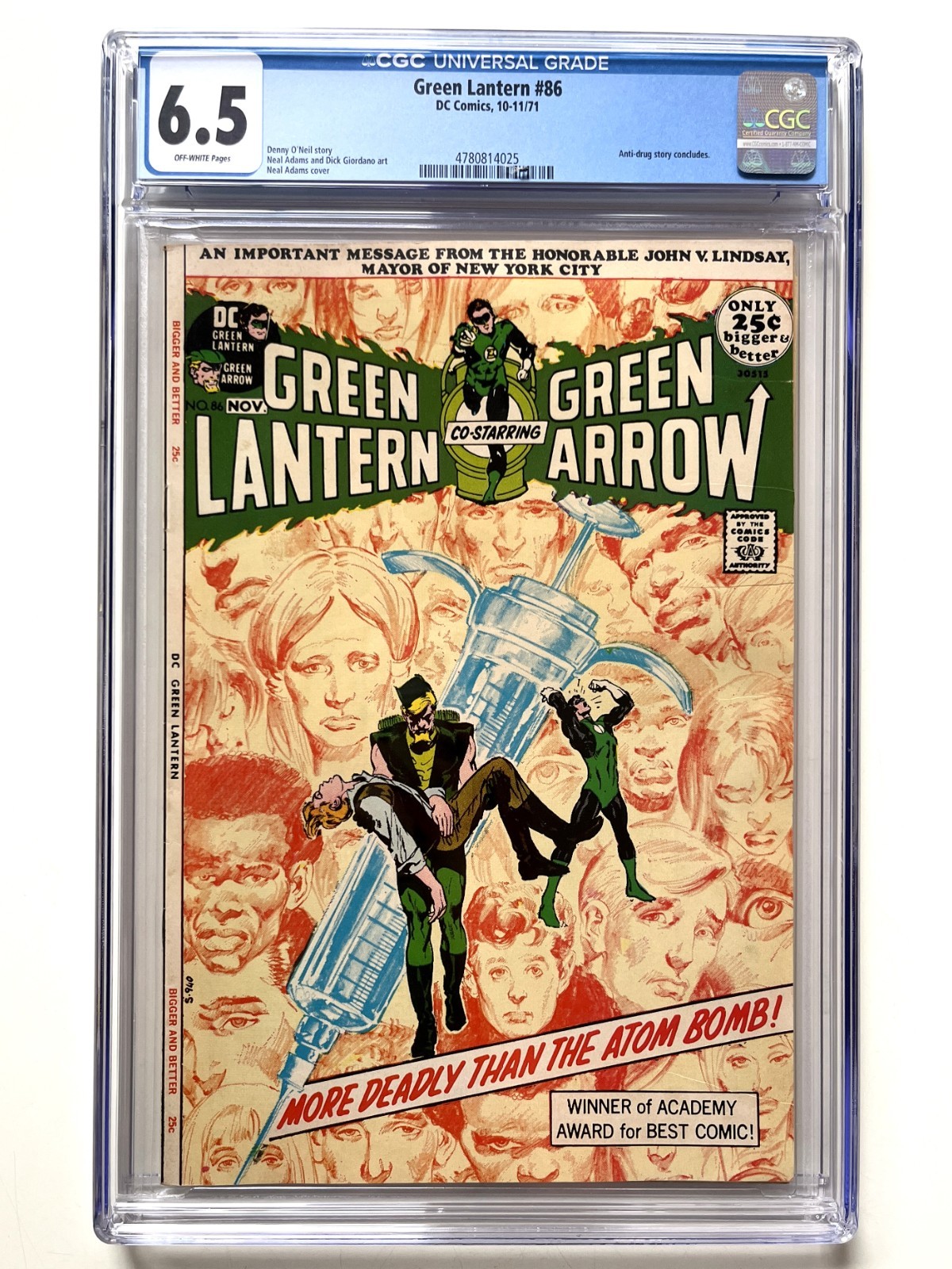 LANTERNA VERDE #86 CGC 6.5 (1971) Storia antidroga (freccia verde)