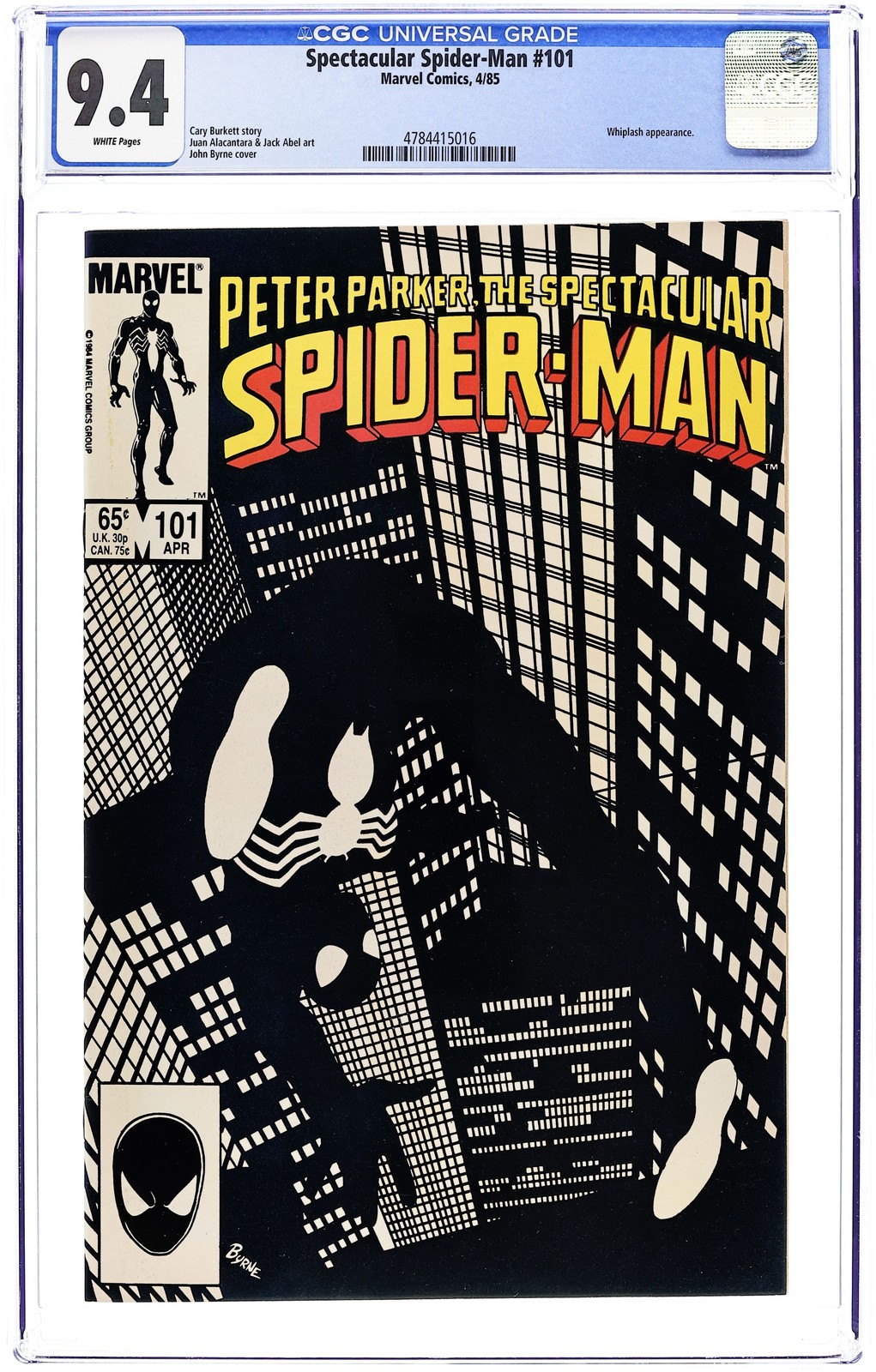 Spectacular Spider-Man Peter Parker #101D CGC 9.4 1985 4784415016