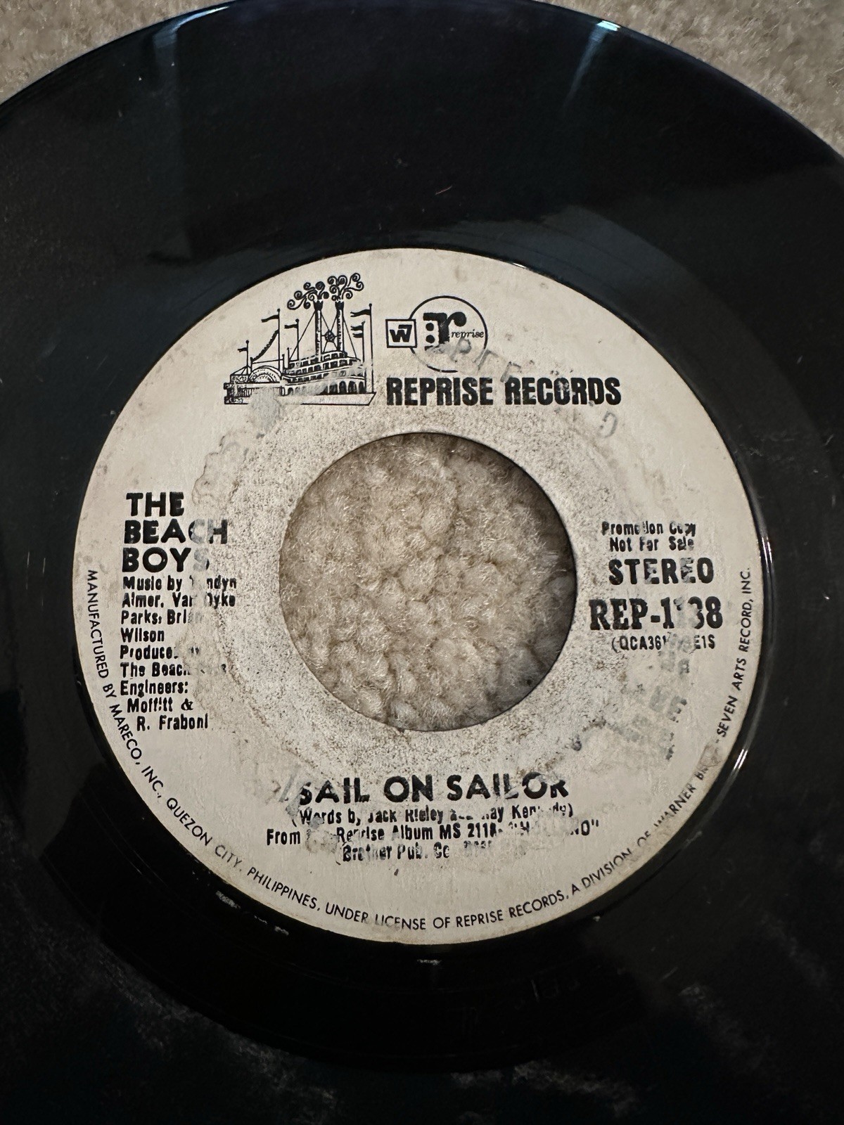 The Beach Boys 45 rpm Philippines 7" Sail On Sail PROMO