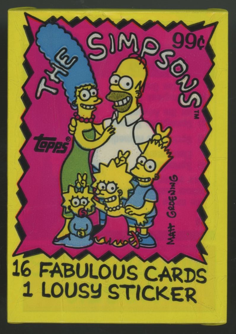 Confezione cera sigillata Topps The Simpson's Factory 1990